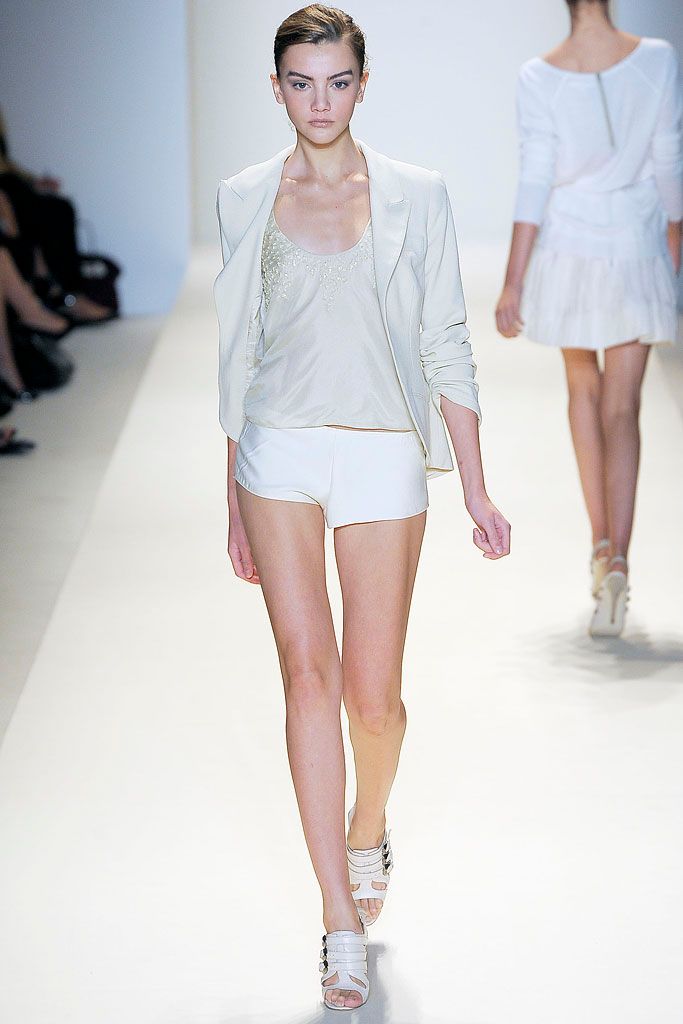 white tailored open-front blazer