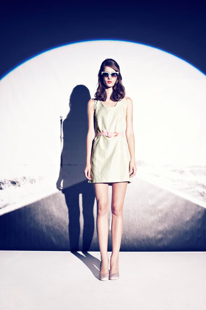 ivory belted mini shift dress