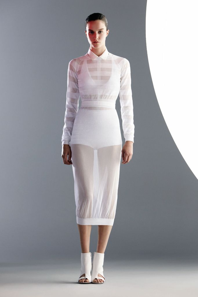 sheer white illusion midi dress
