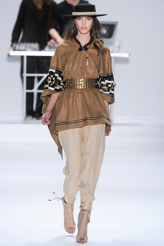 poncho-style belted tunic top