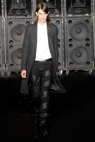long charcoal tailored overcoat