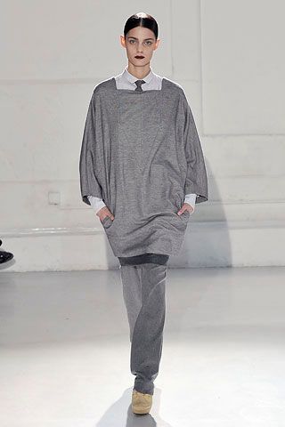 oversized gray knit sweater