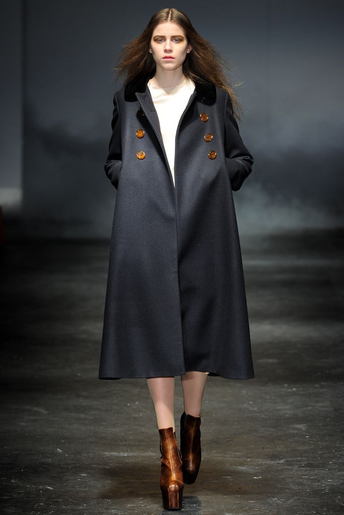 oversized double-breasted wool coat