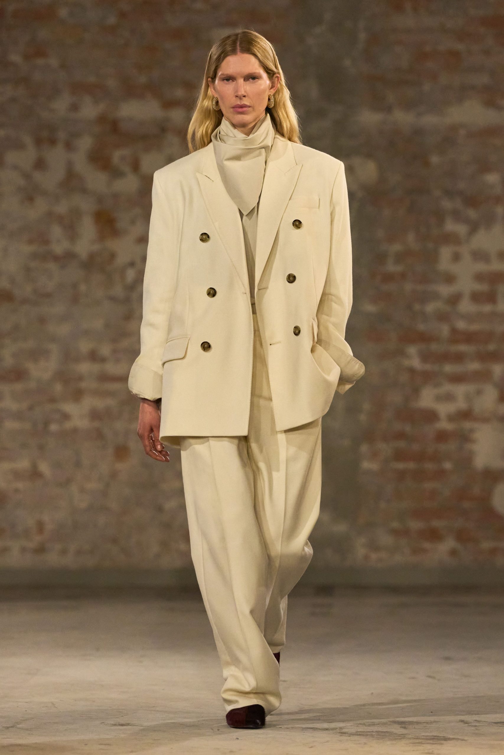 white tailored suit