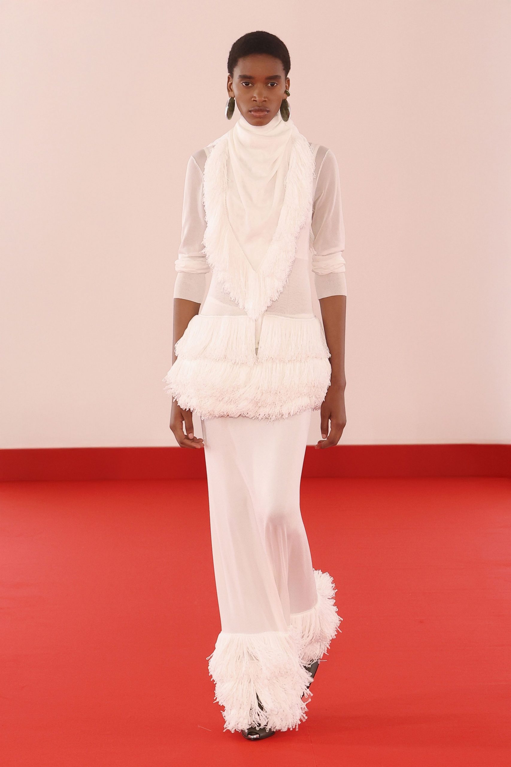 white silk scarf
