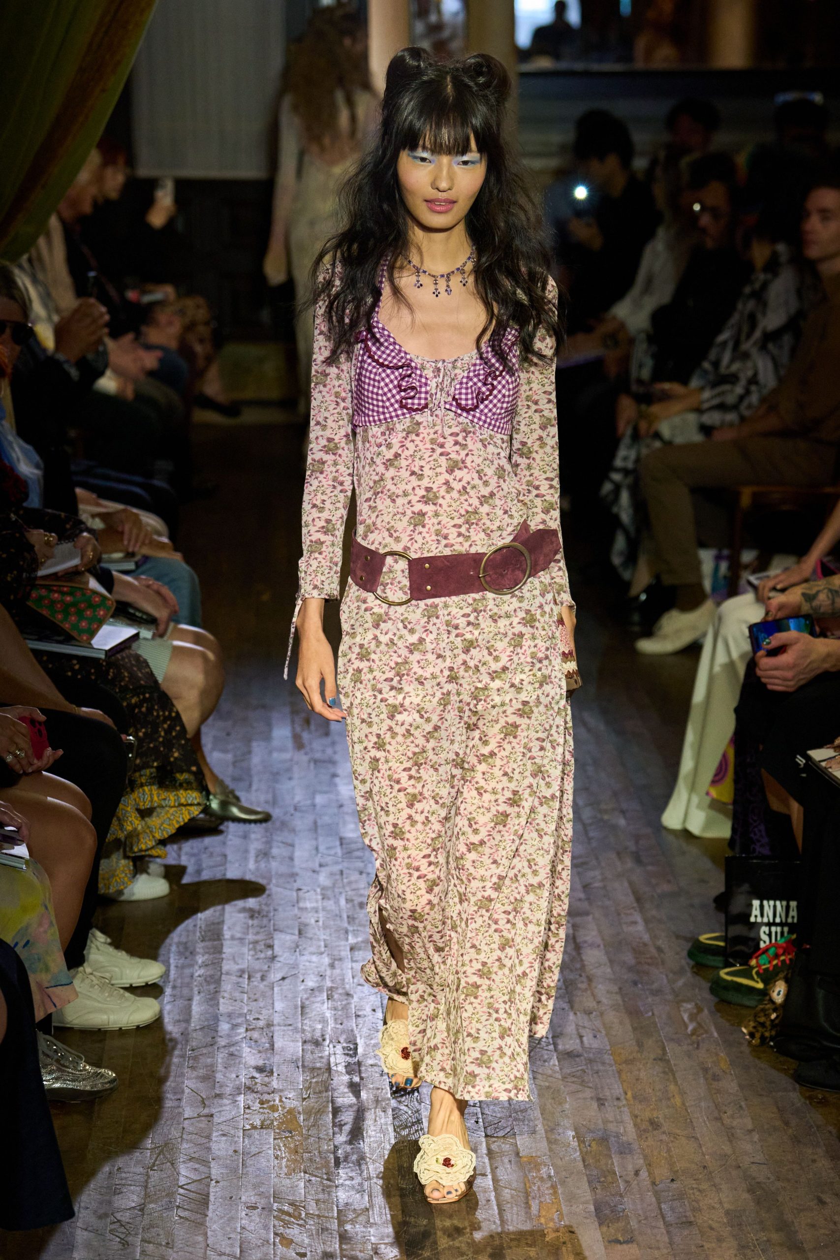 floral maxi dress with belt