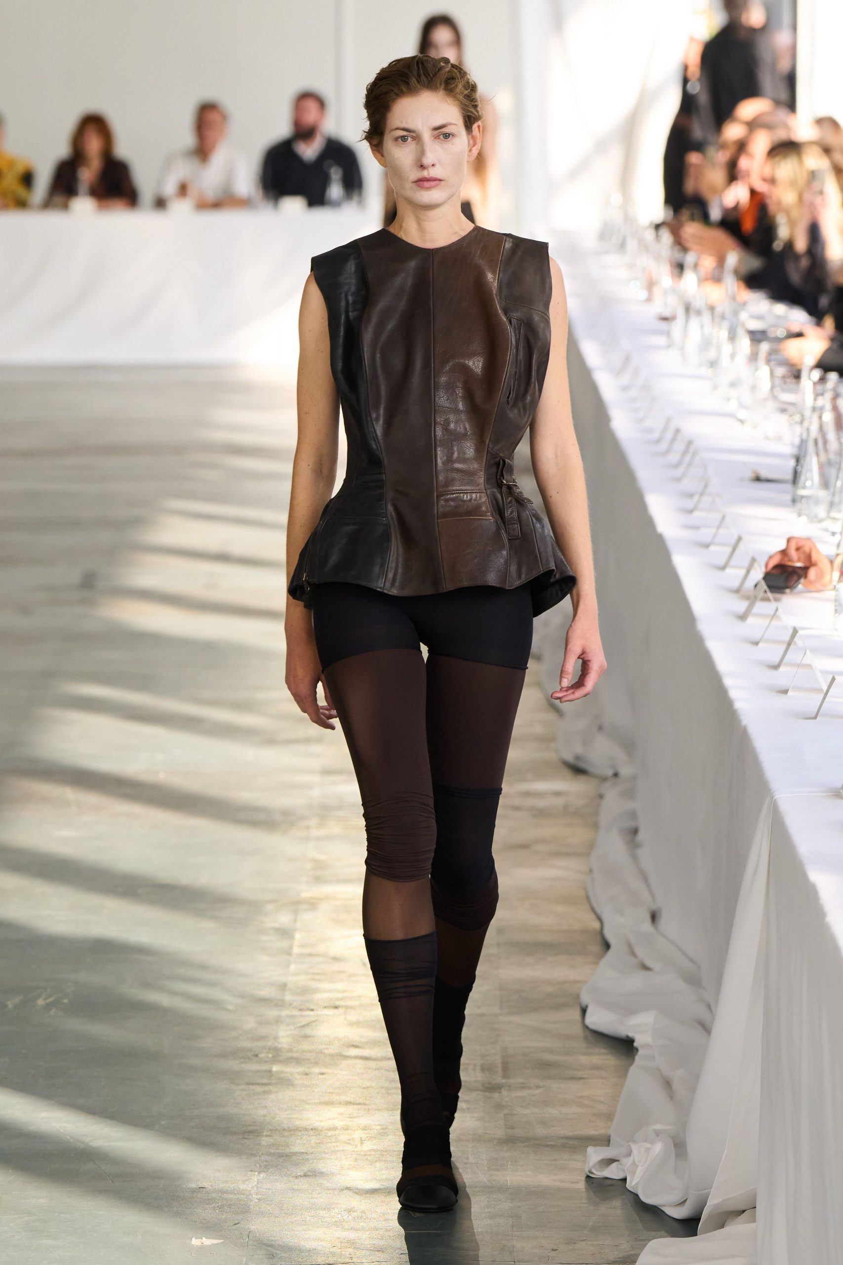black cotton fitted textured leggings