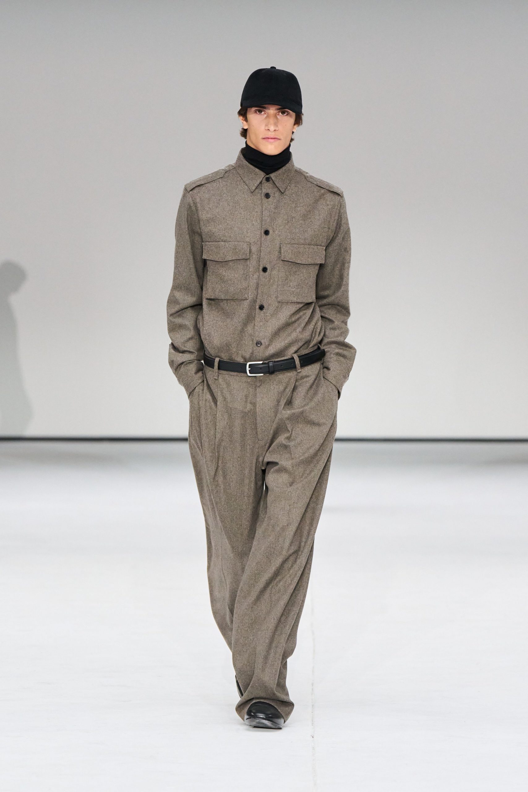 brown relaxed shirt and pants