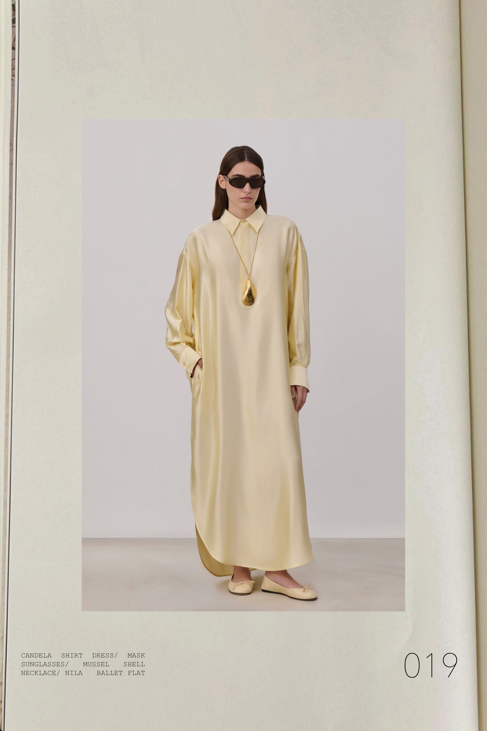 yellow silk relaxed maxi dress