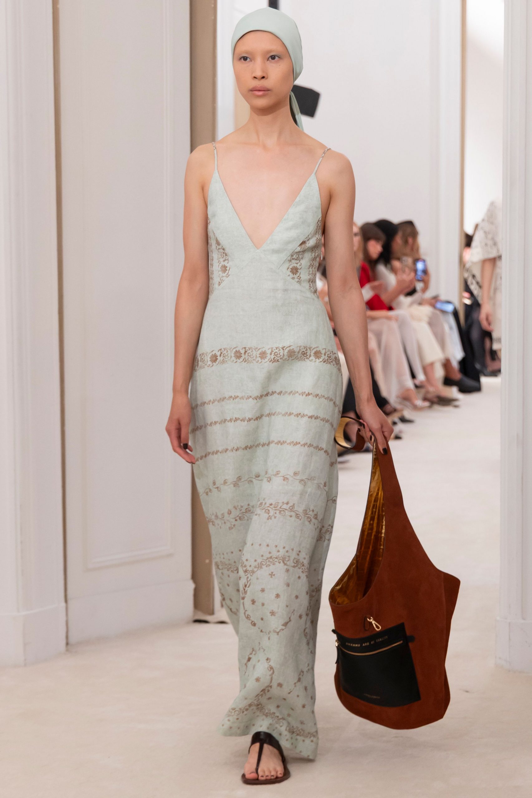 light blue embroidered maxi dress
