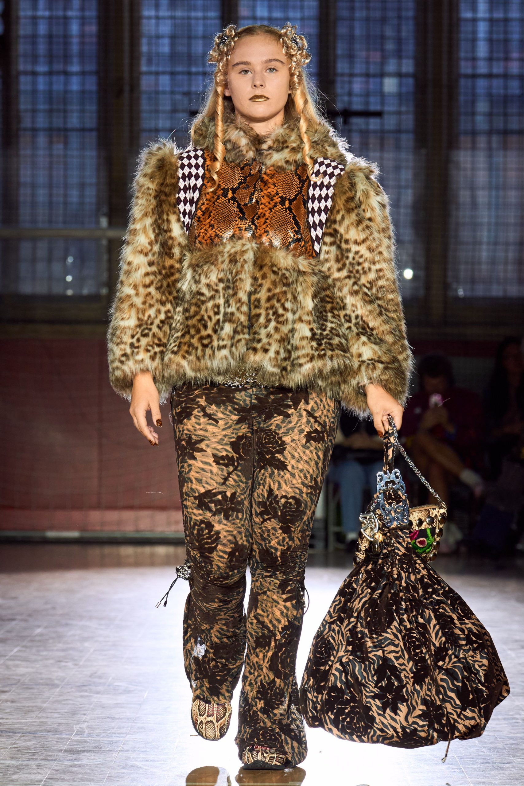 brown cotton fitted flared pants
