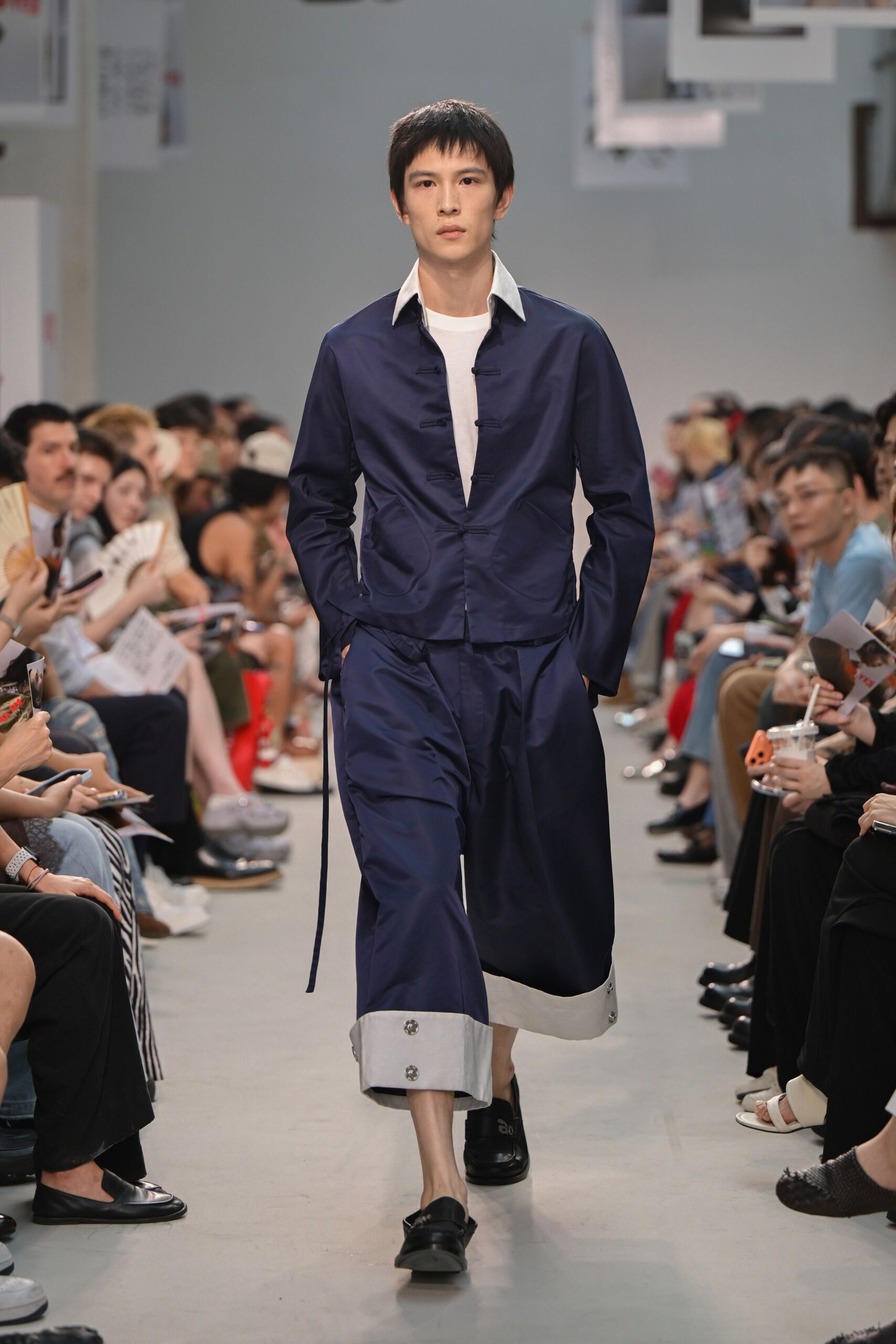 blue relaxed shirt and pants