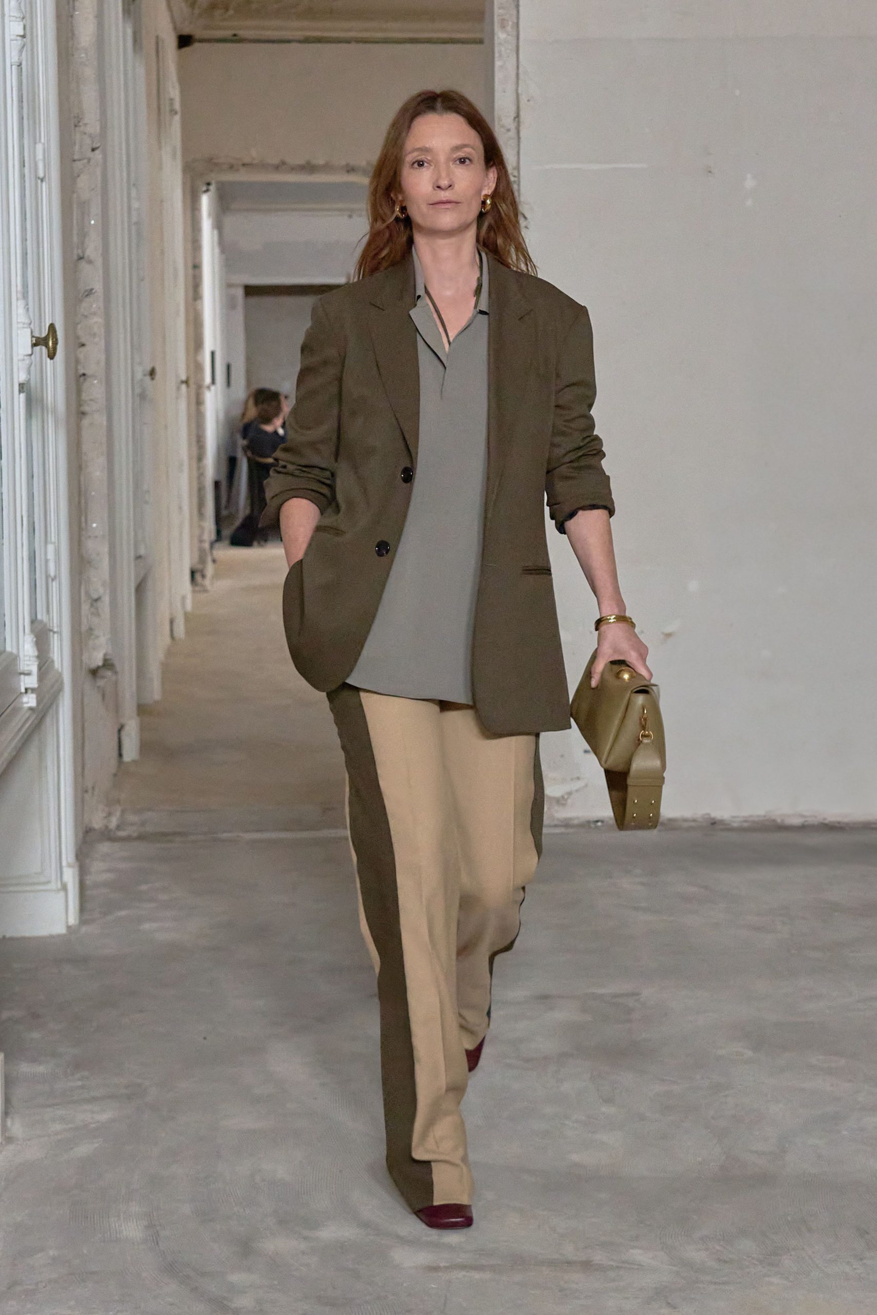 gold leather bag