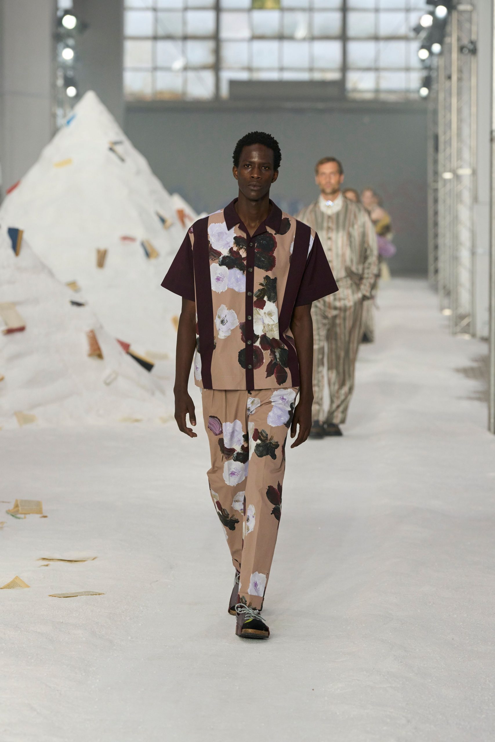 floral printed shirt and pants