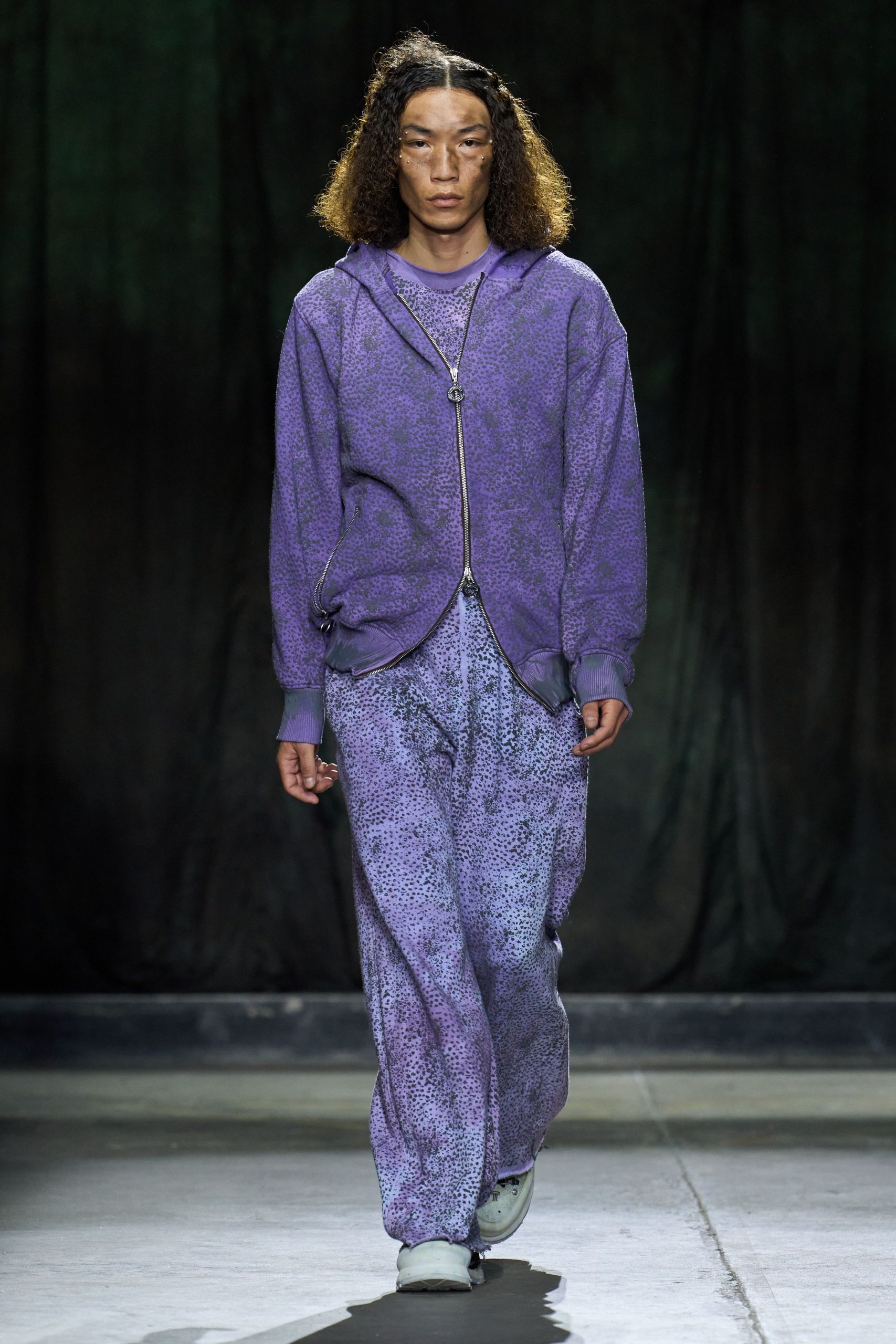 purple relaxed hoodie and pants
