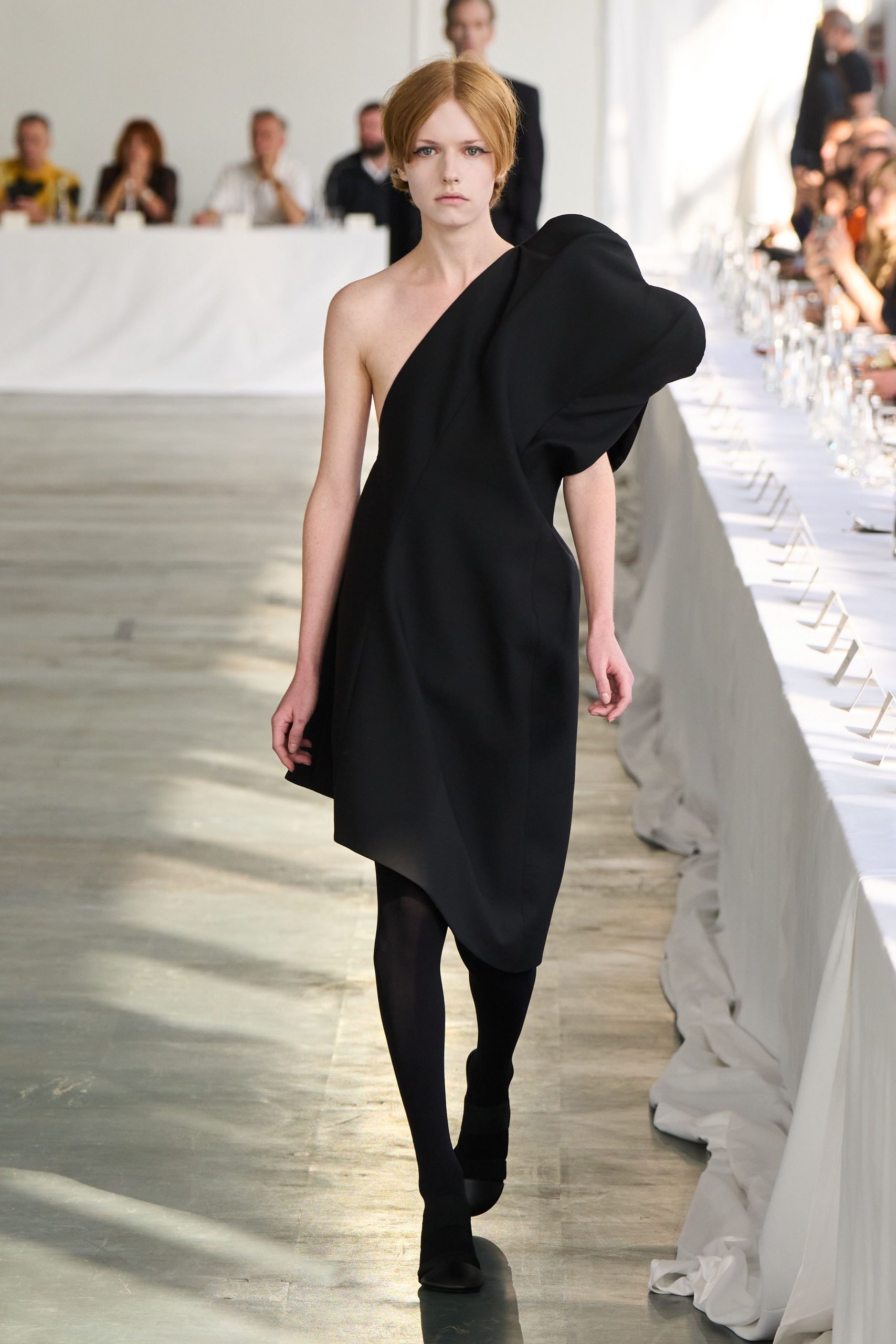 black silk sleeveless asymmetric fitted mini dress