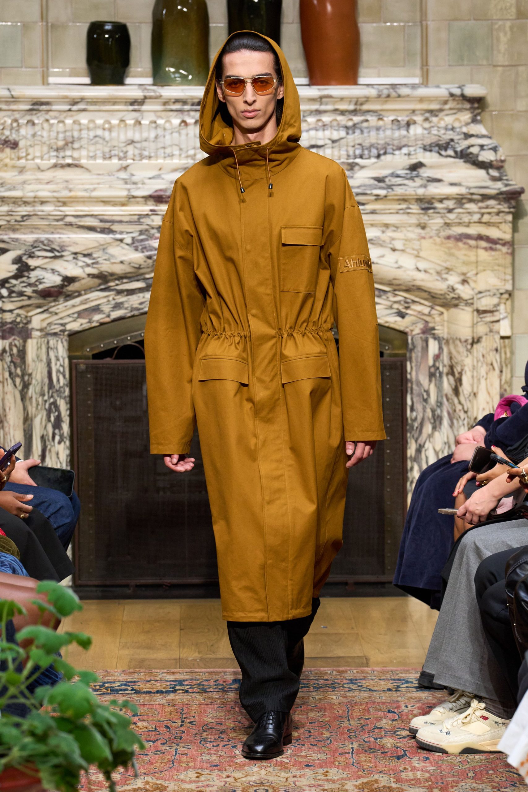 brown relaxed coat with hood