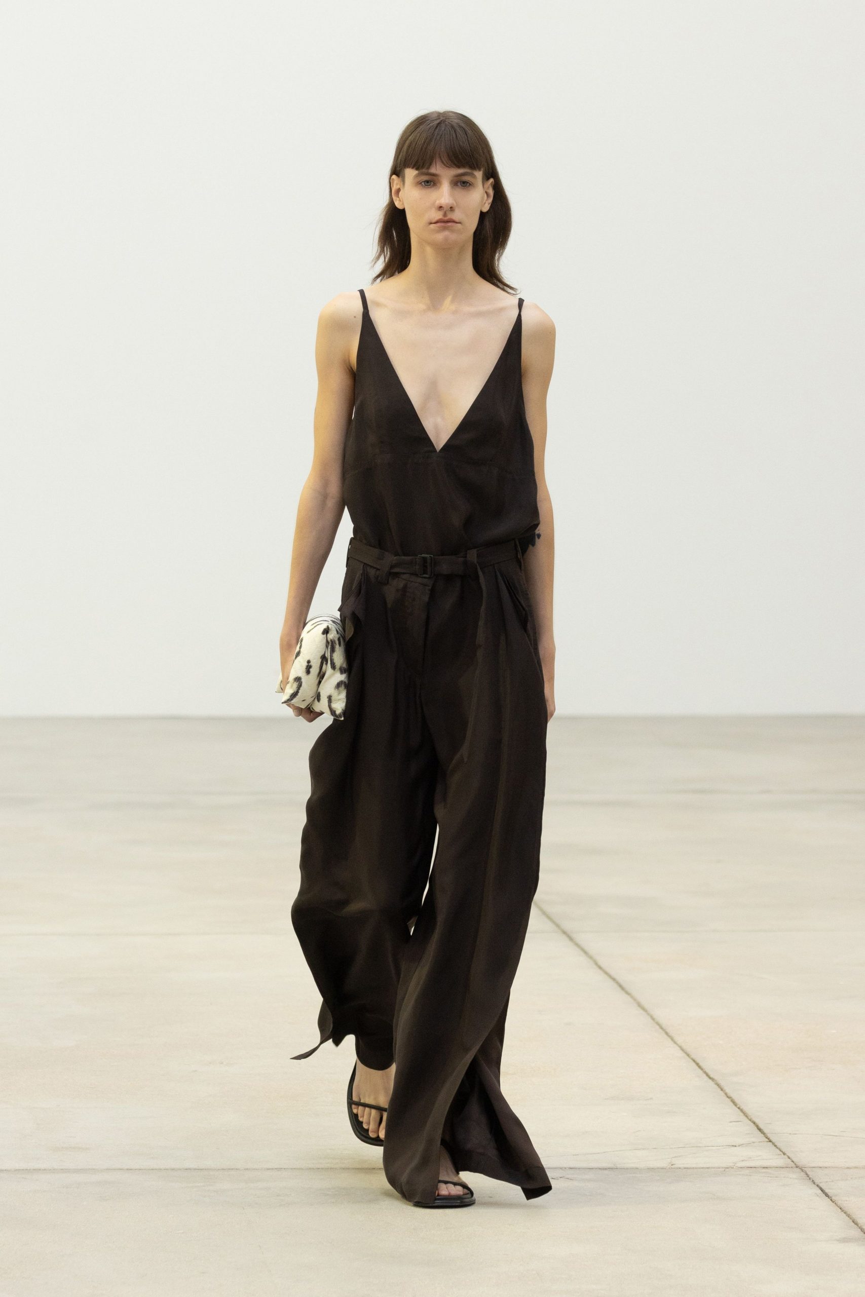 black silk sleeveless jumpsuit