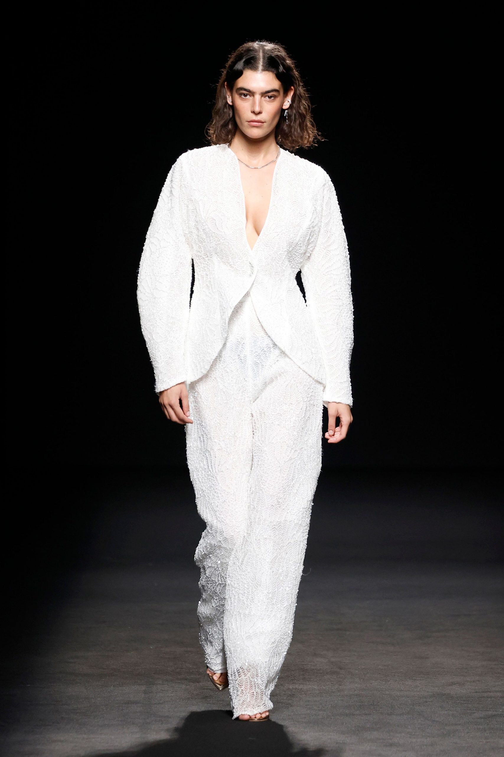 white fitted jumpsuit