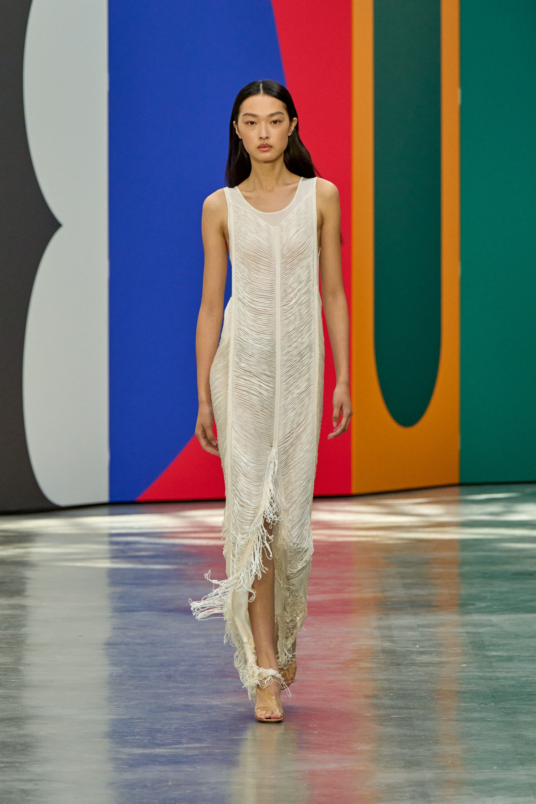 white silk sleeveless dress