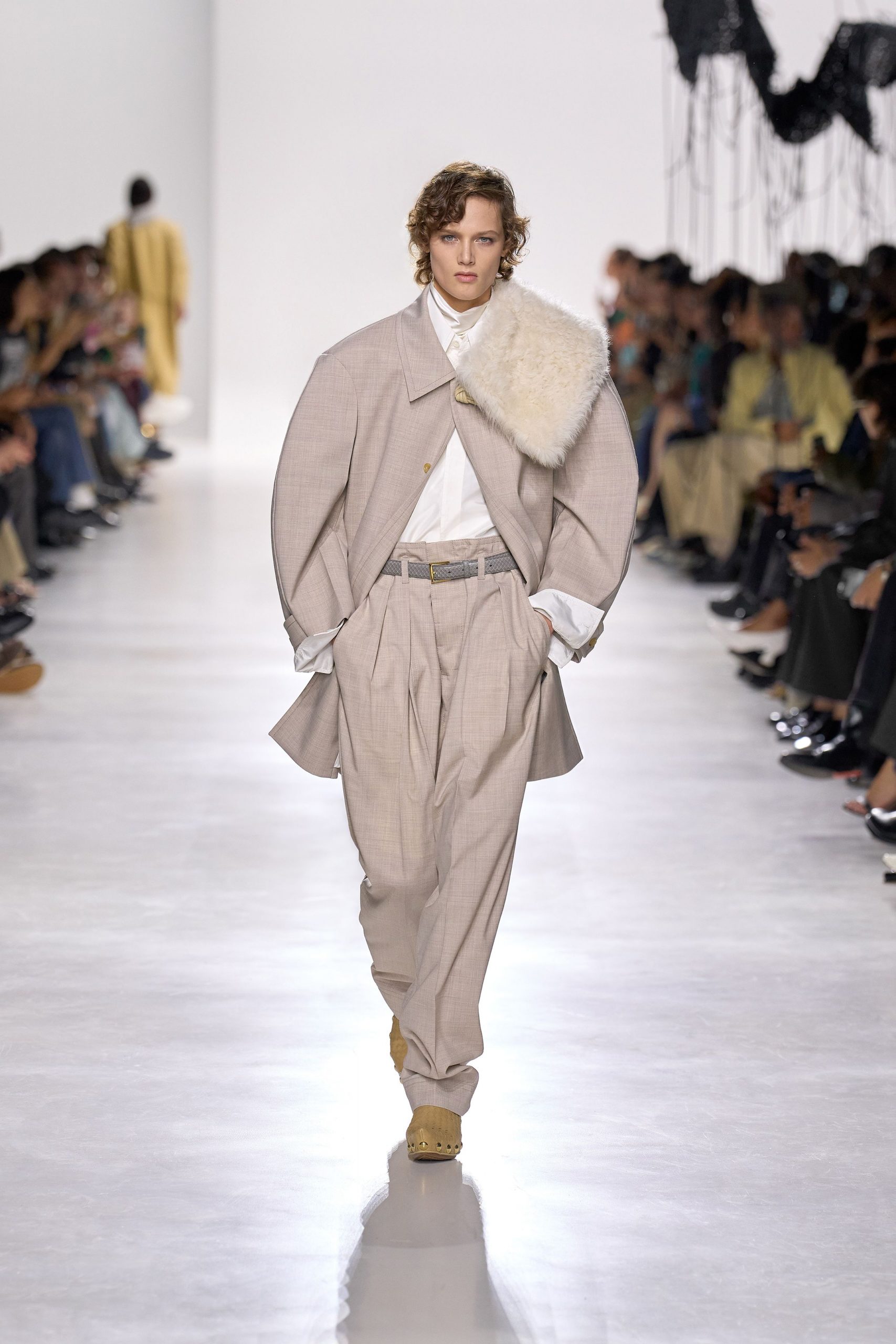 beige blazer with white shirt