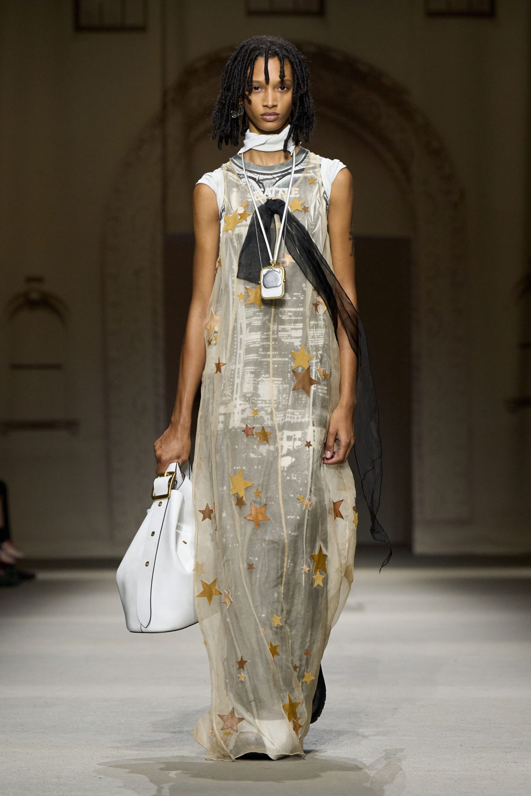 beige silk sleeveless v-neck relaxed layered embroidered dress