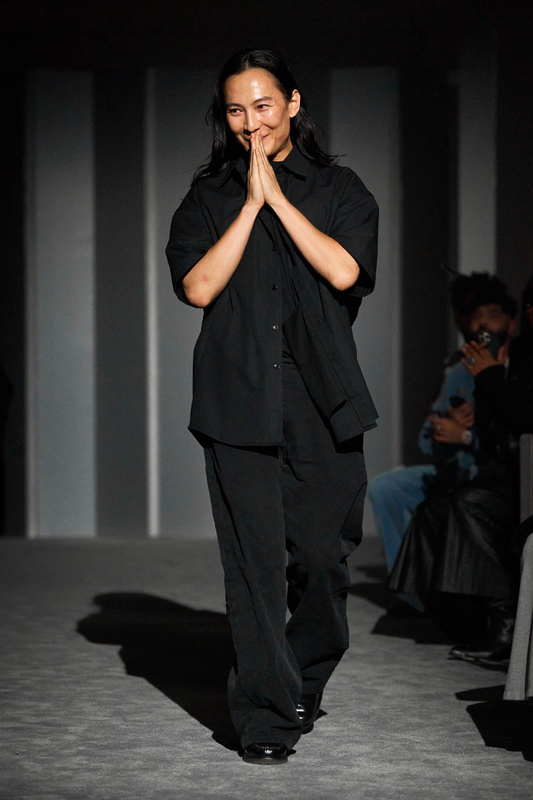 black relaxed shirt and pants