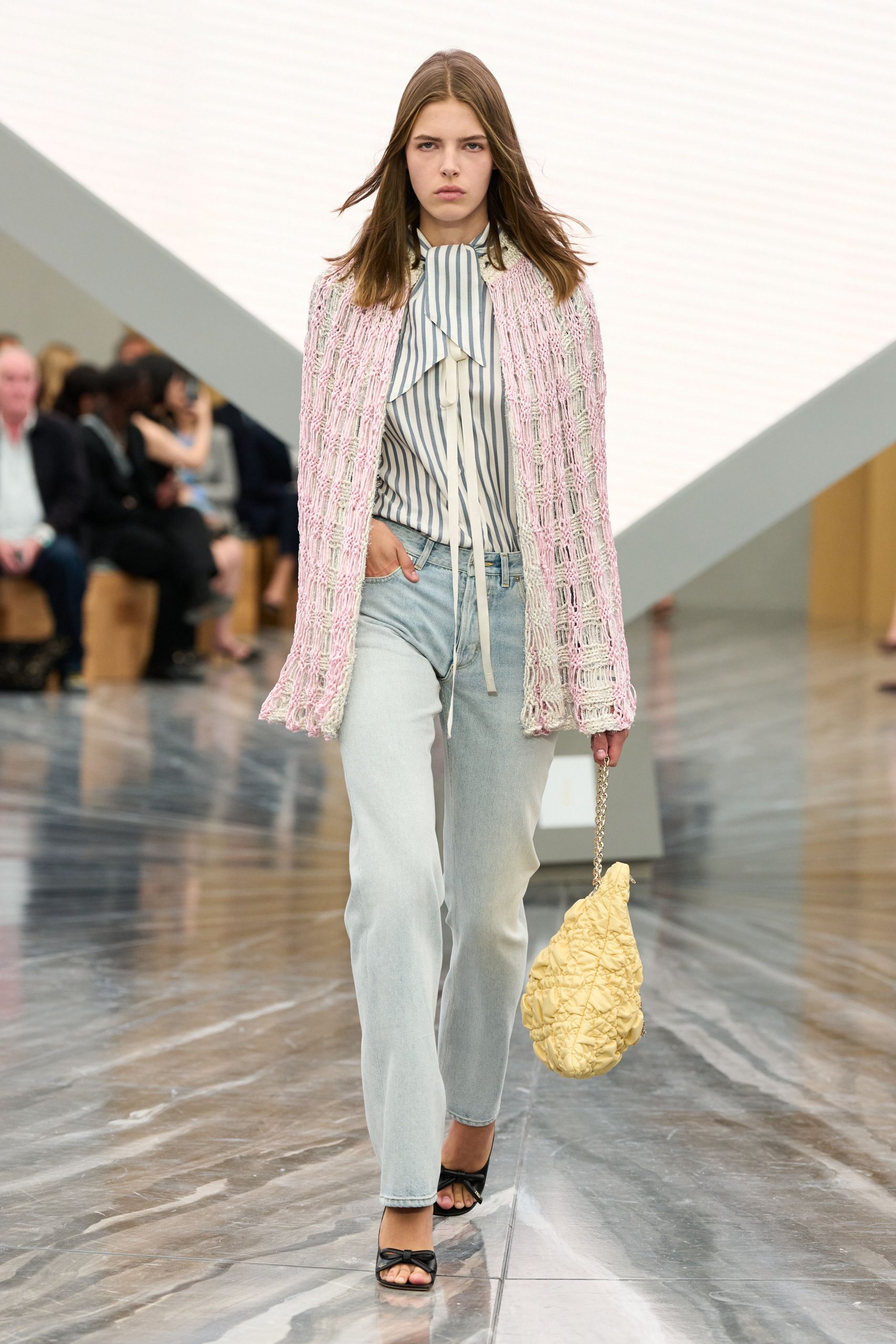 pink cotton long-sleeve collared fitted fringed jacket