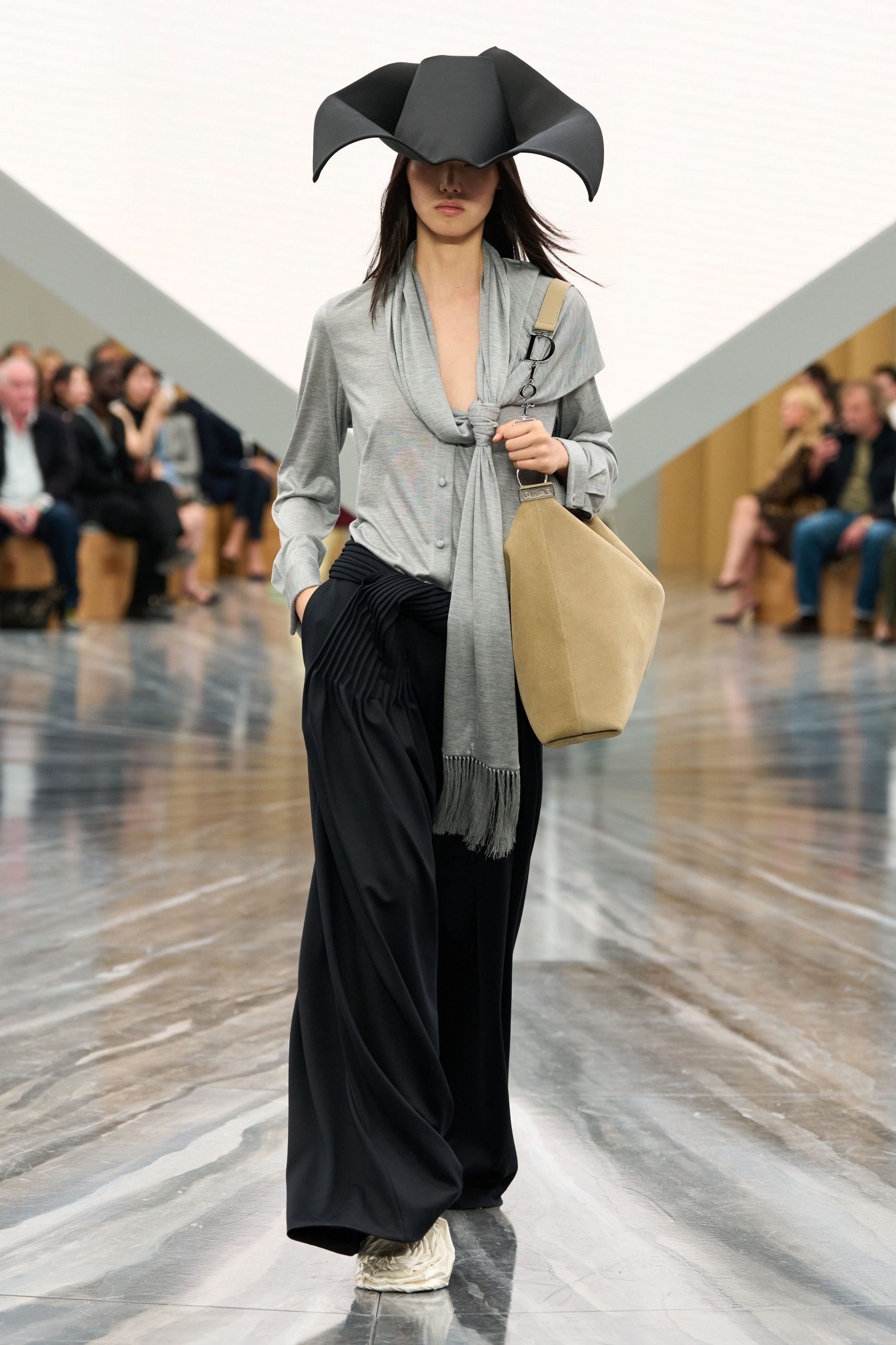gray cotton scarf