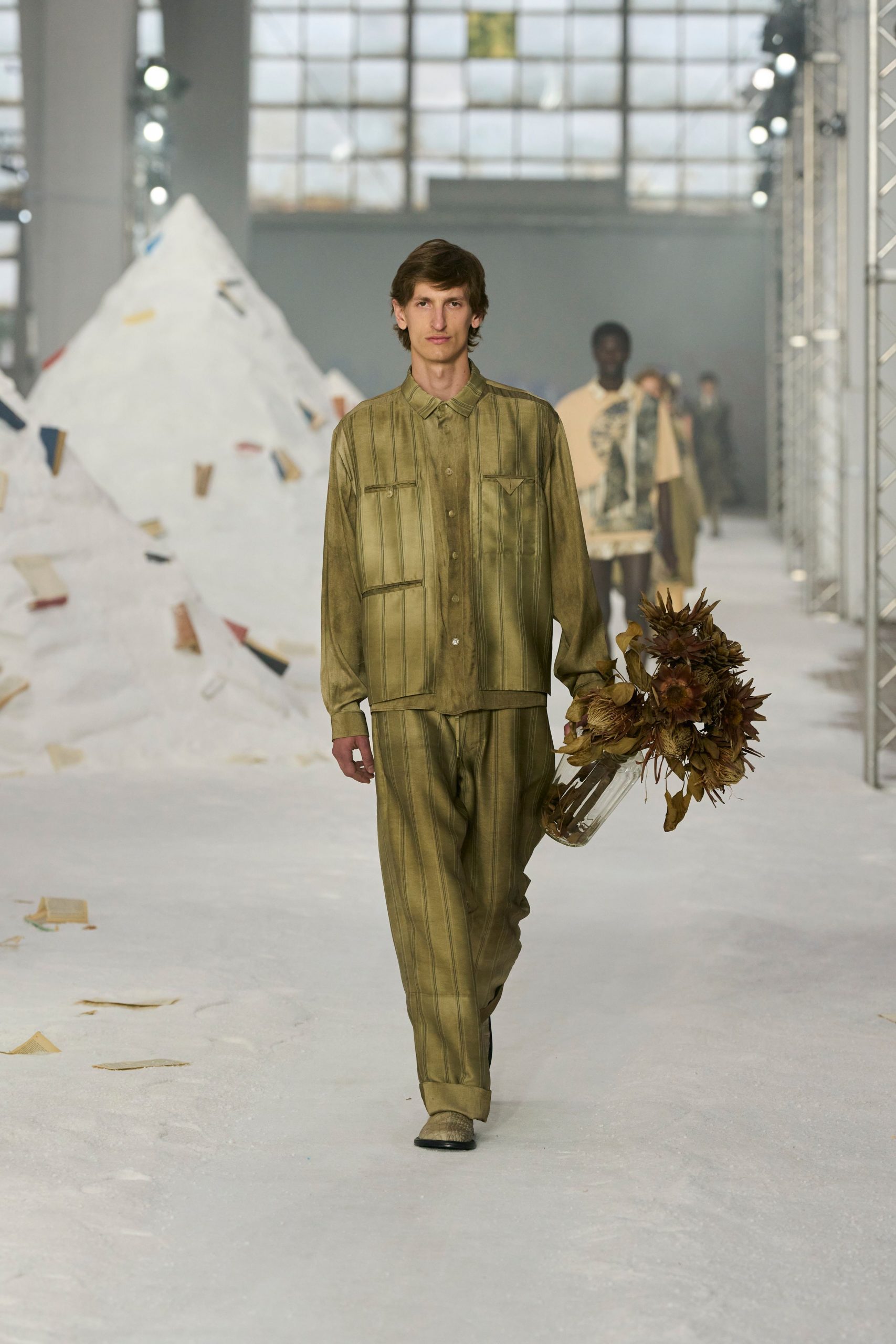 beige relaxed shirt and pants