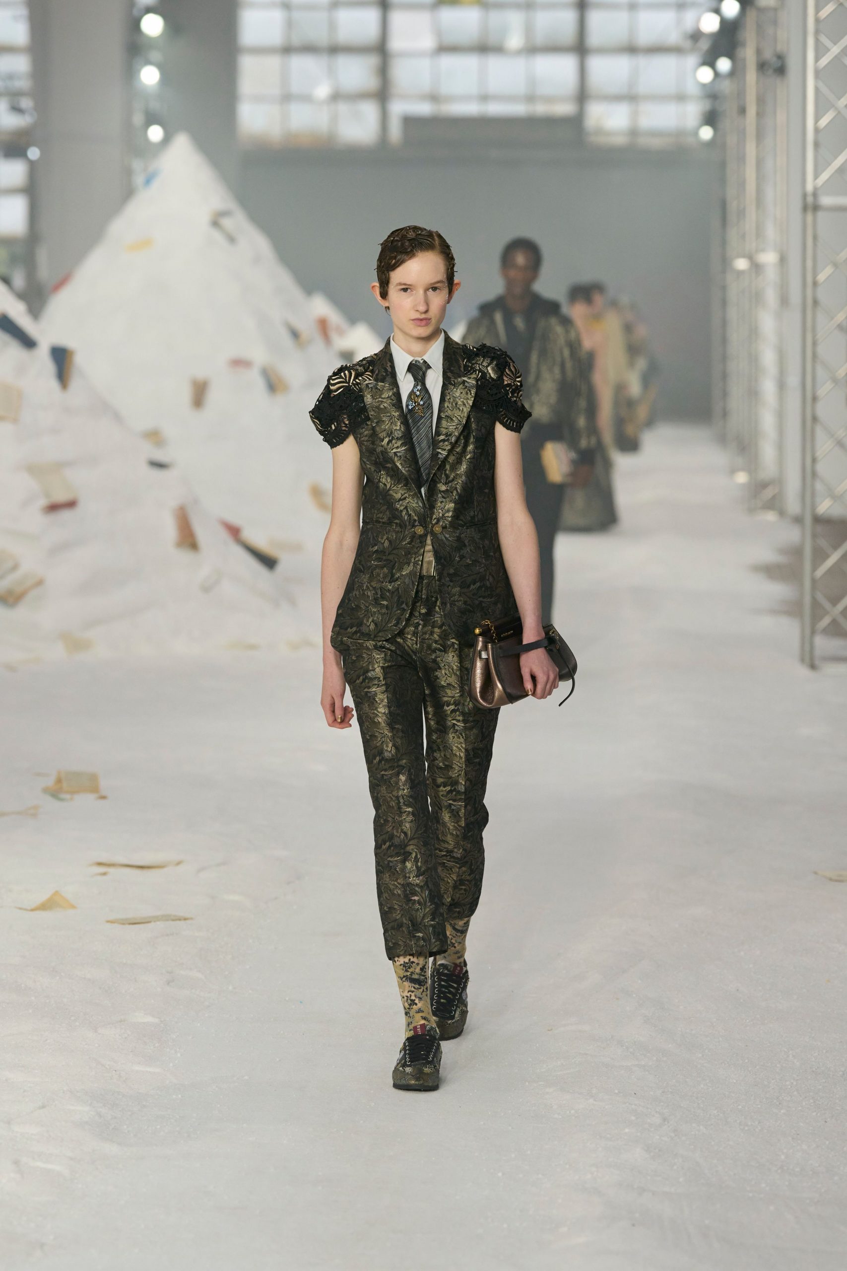 black and gold tailored suit