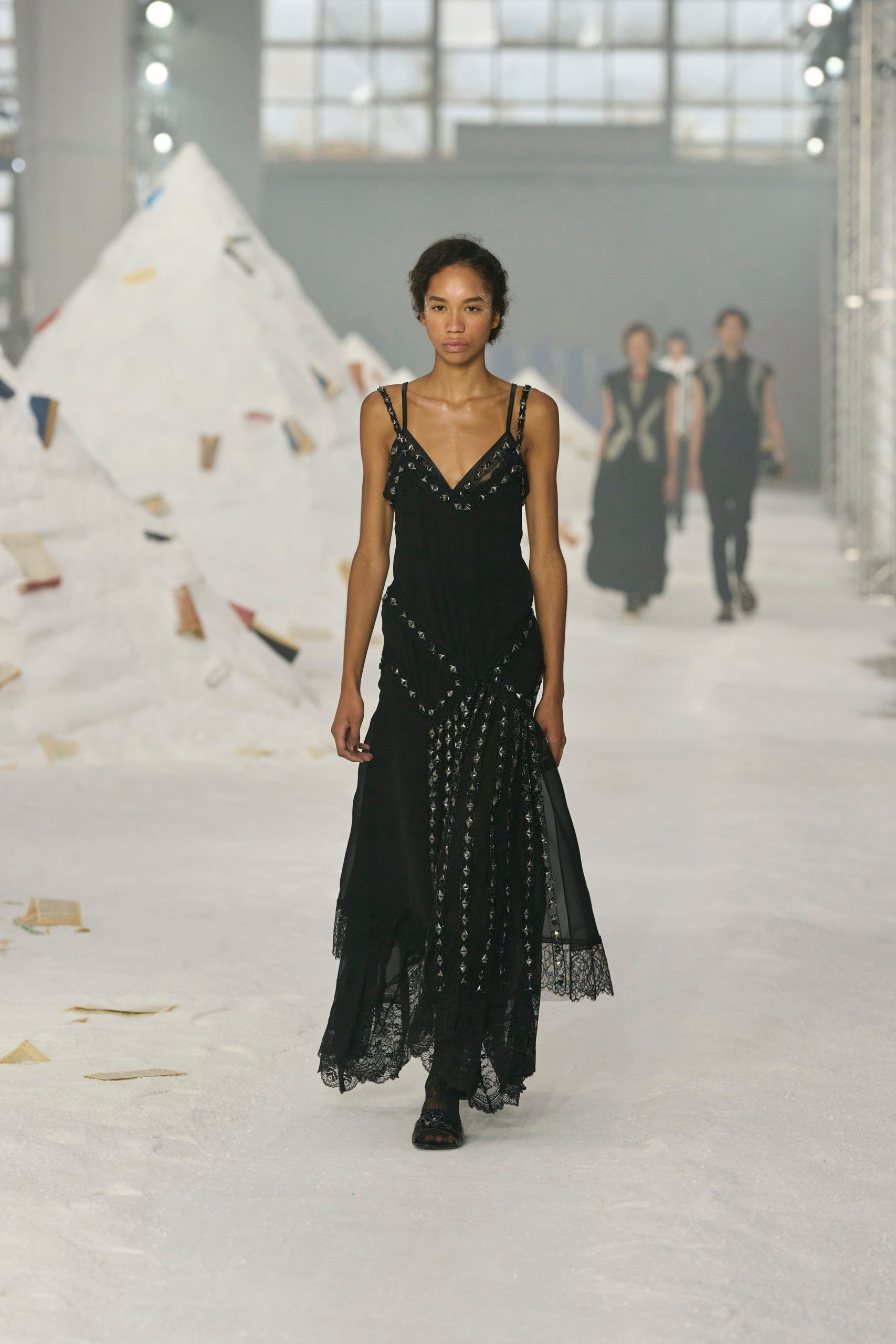 black embroidered maxi dress