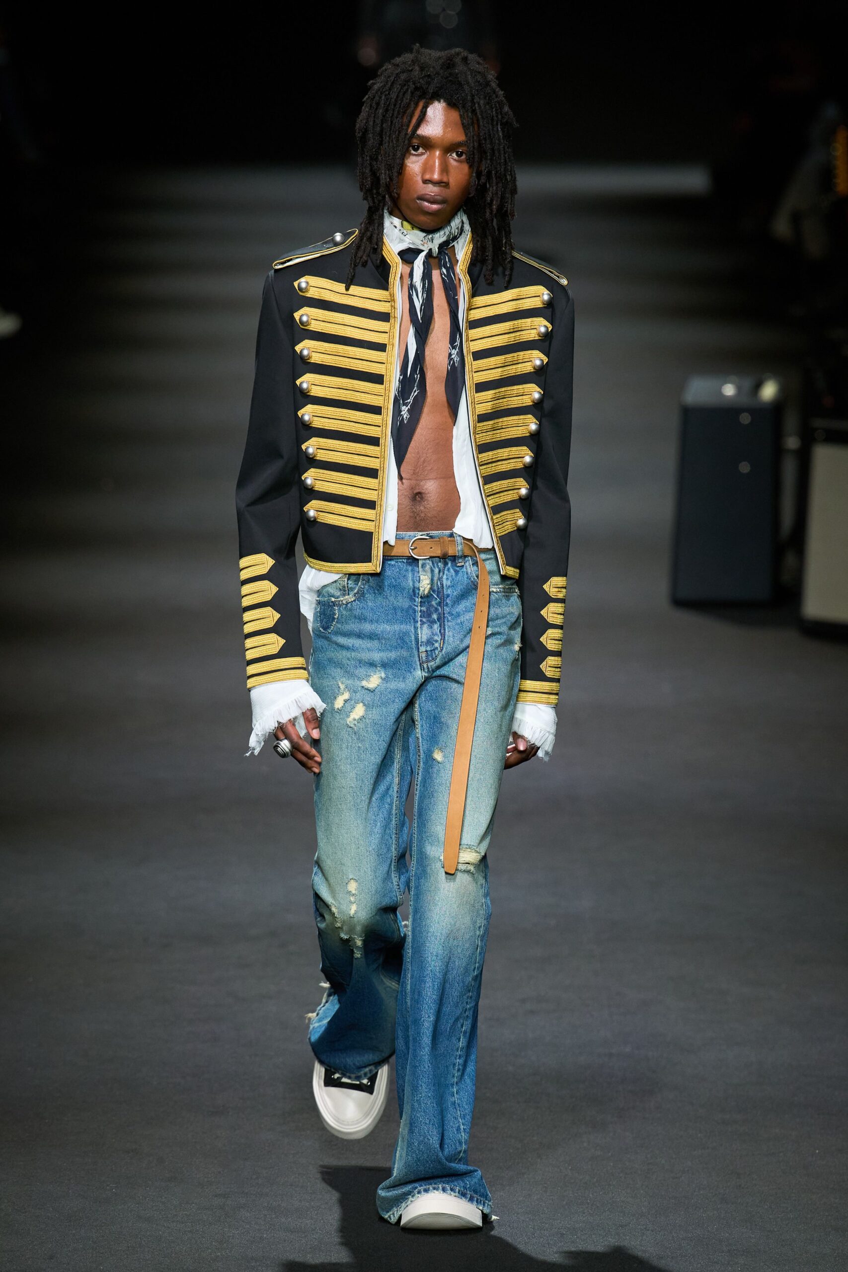 black gold embroidered jacket