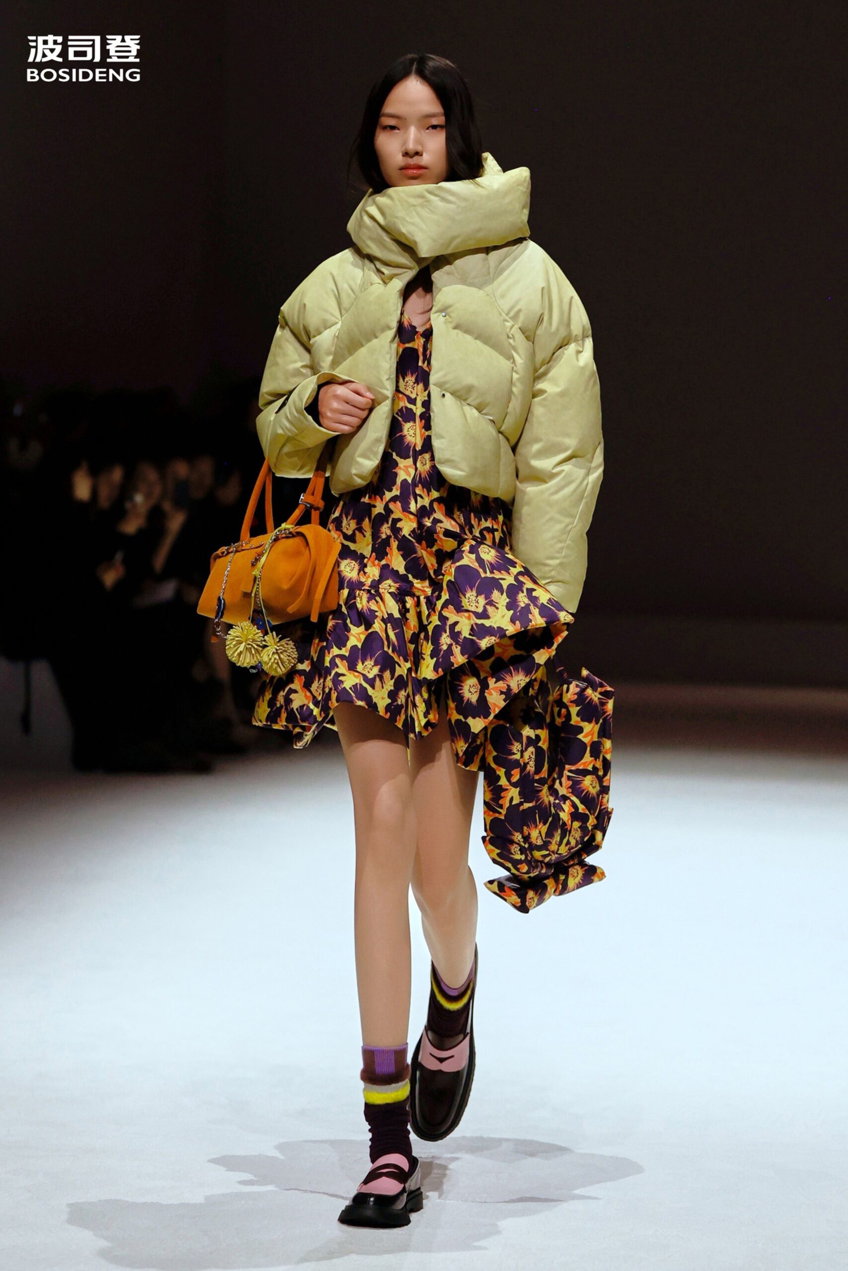 orange leather bag
