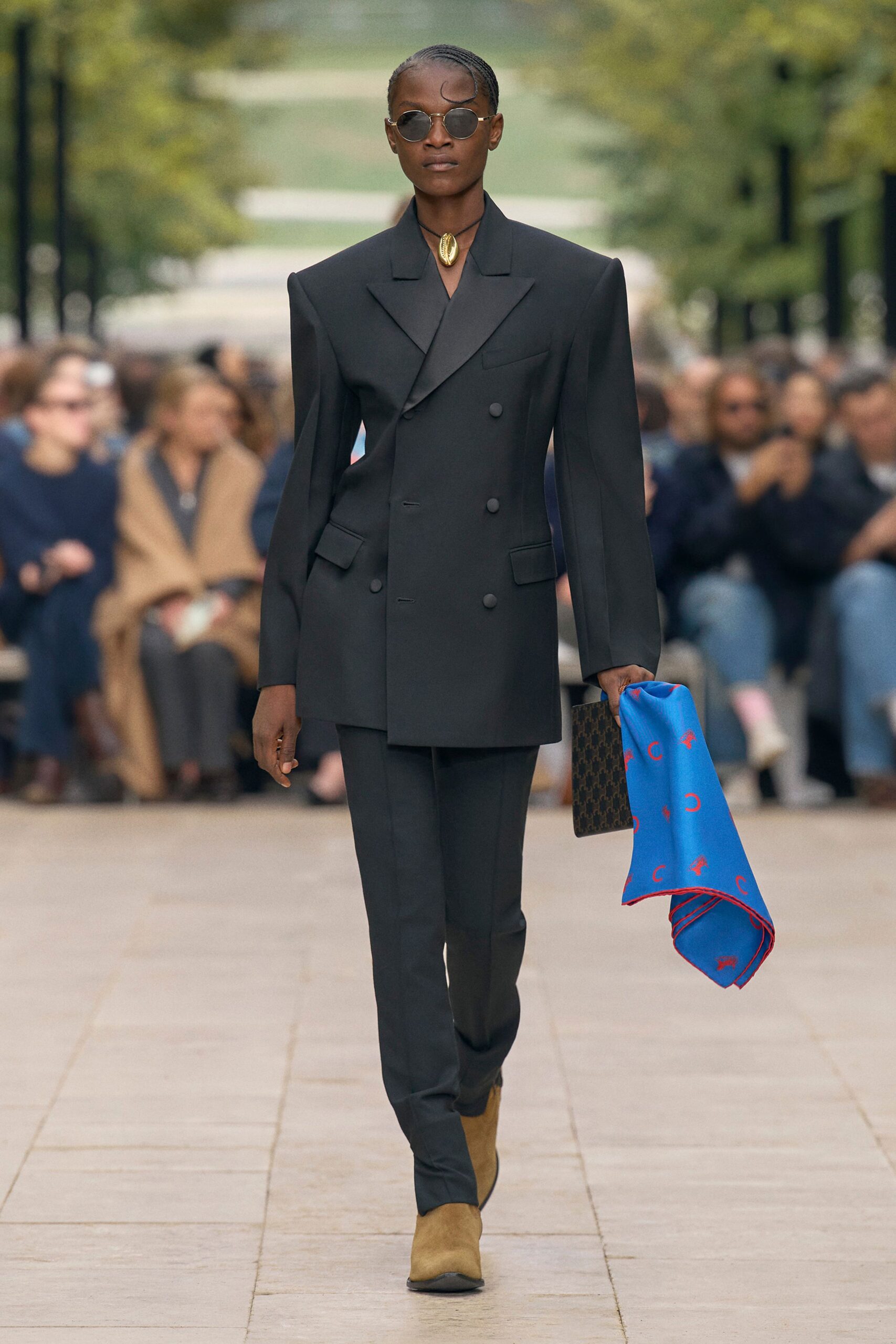 black blazer tailored pants