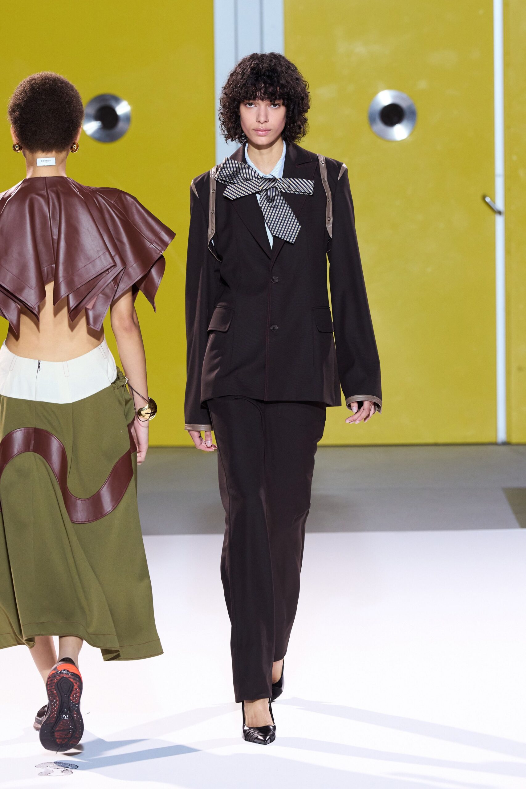 black tailored suit with shoes