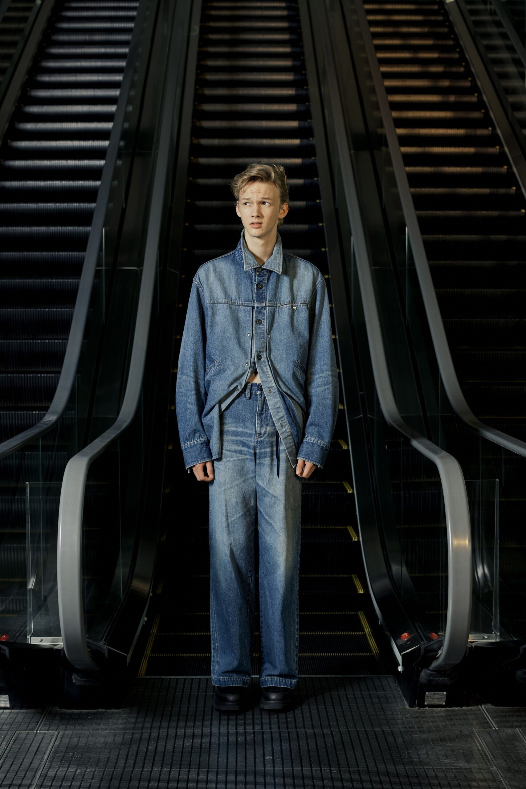 relaxed denim jacket and pants