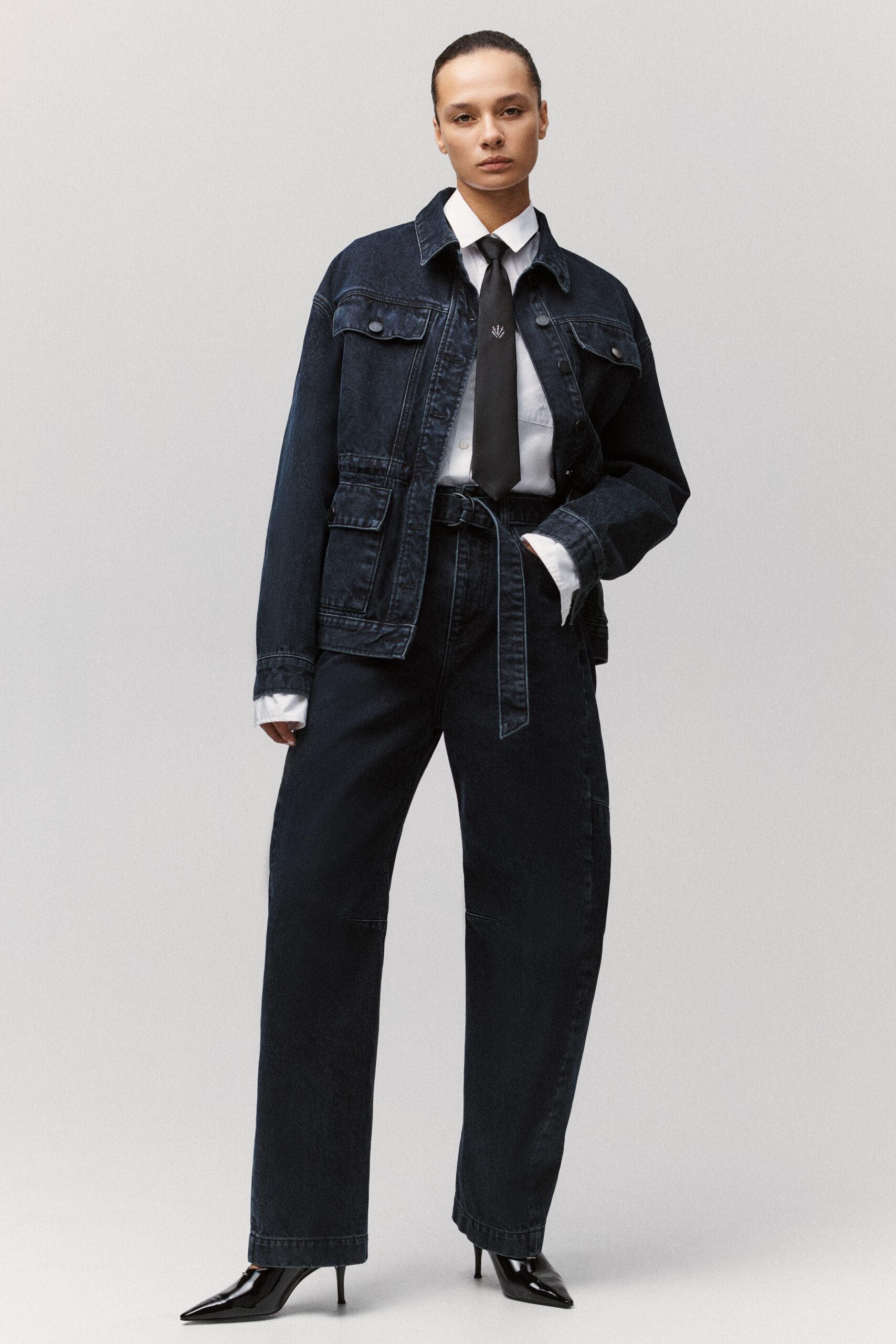 denim jacket with fitted shirt