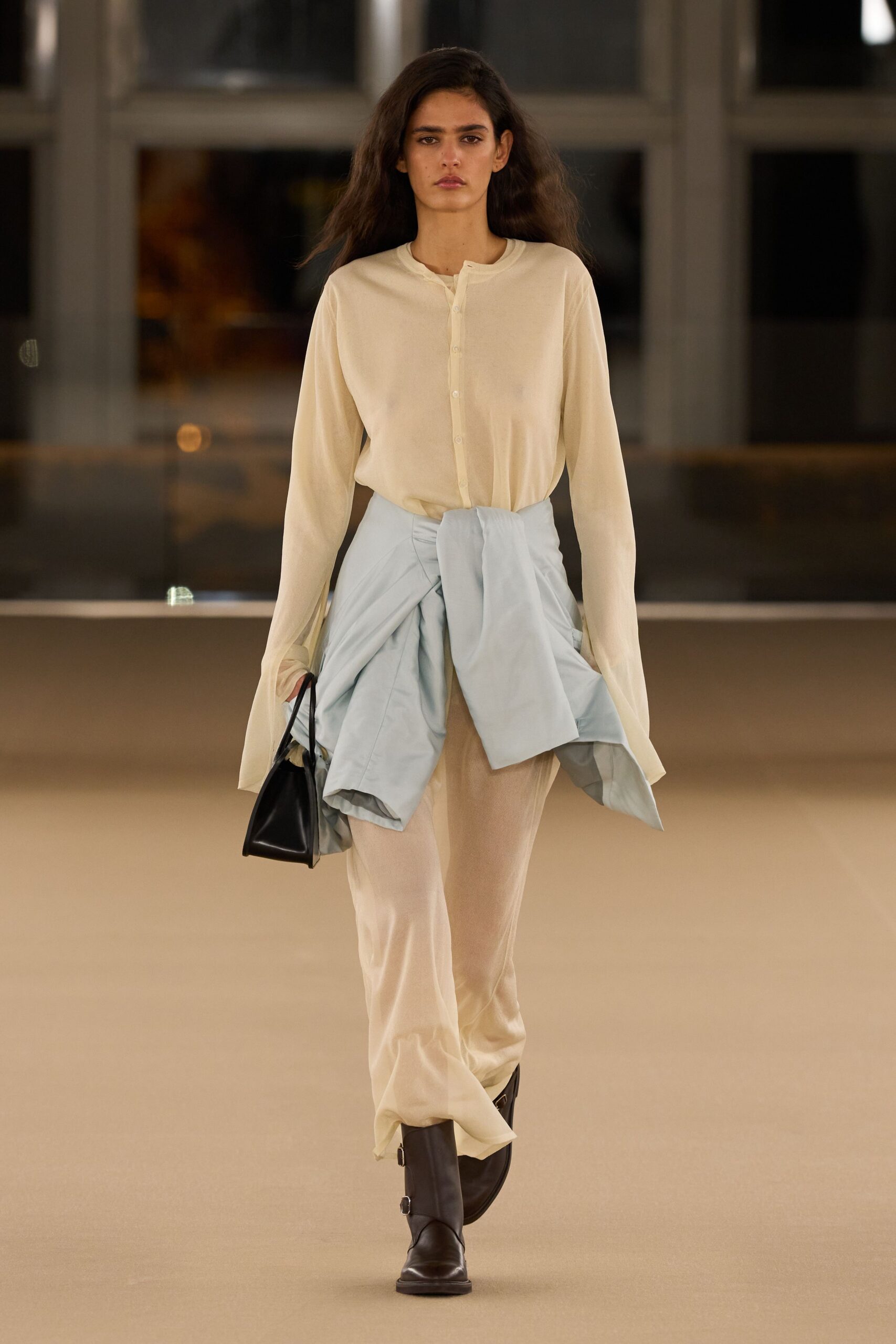beige shirt white layered dress