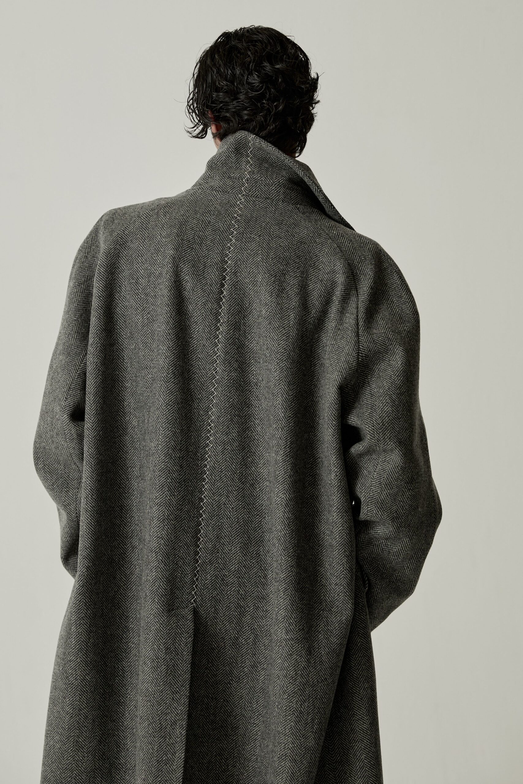 gray wool relaxed coat