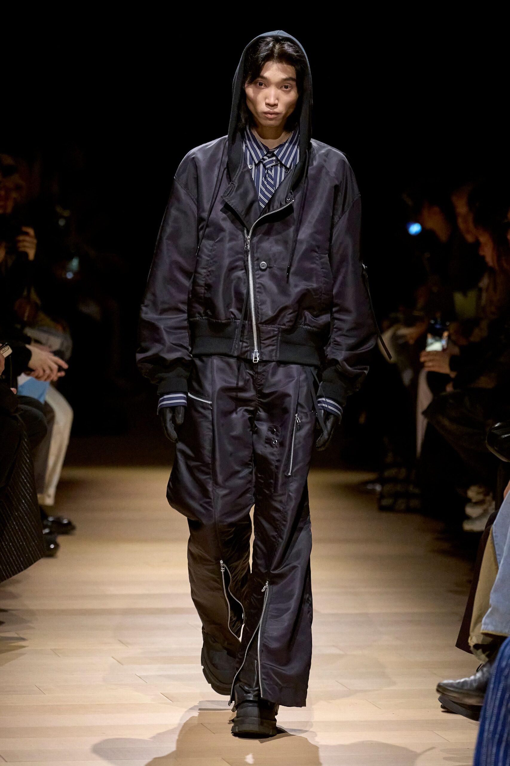 black relaxed jacket and pants