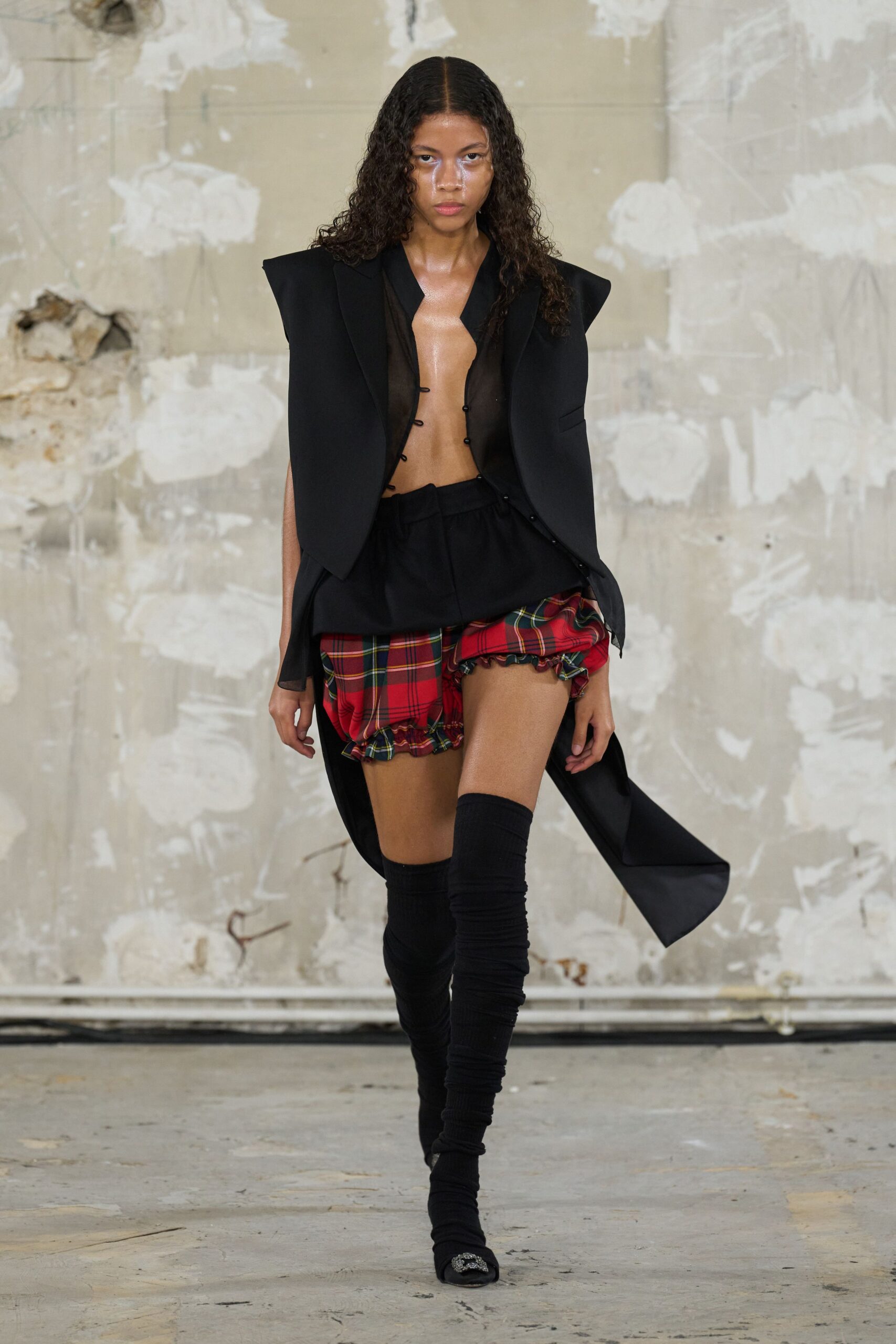 black leather boots