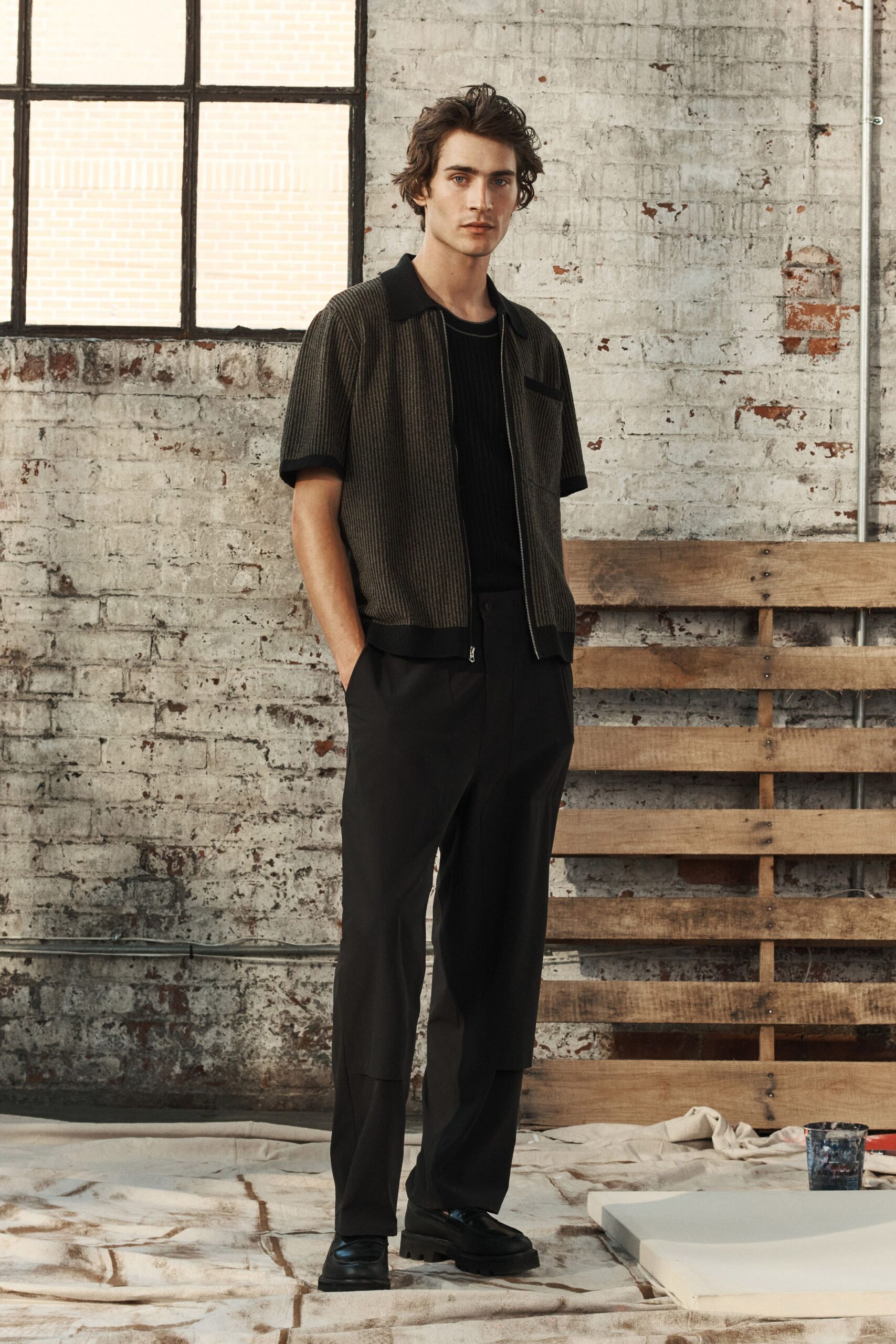 black relaxed shirt and pants