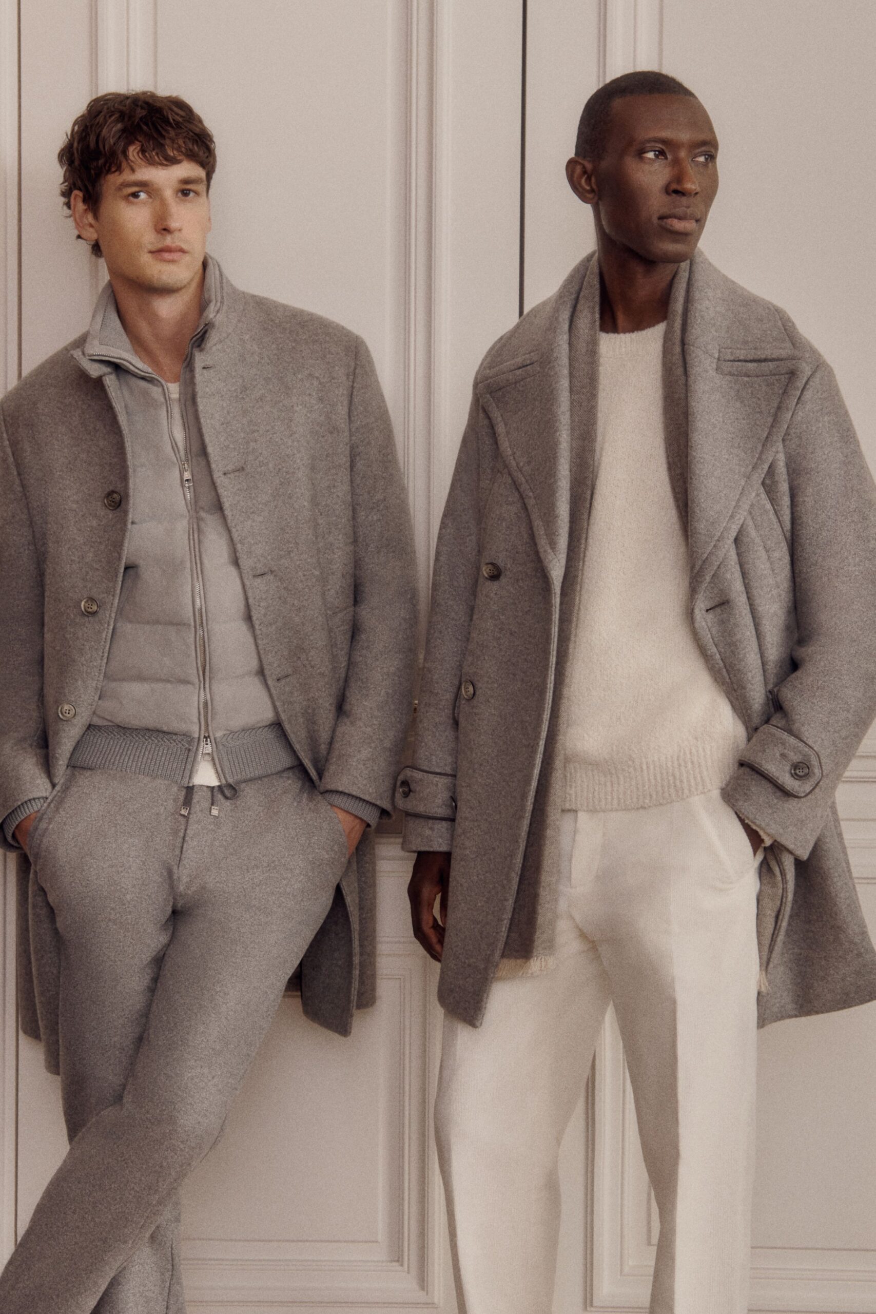 gray wool coat and jacket