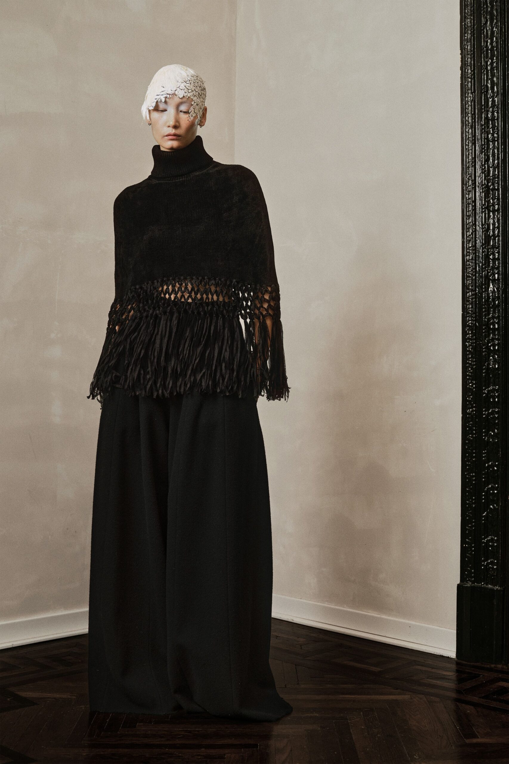 black relaxed top and pants