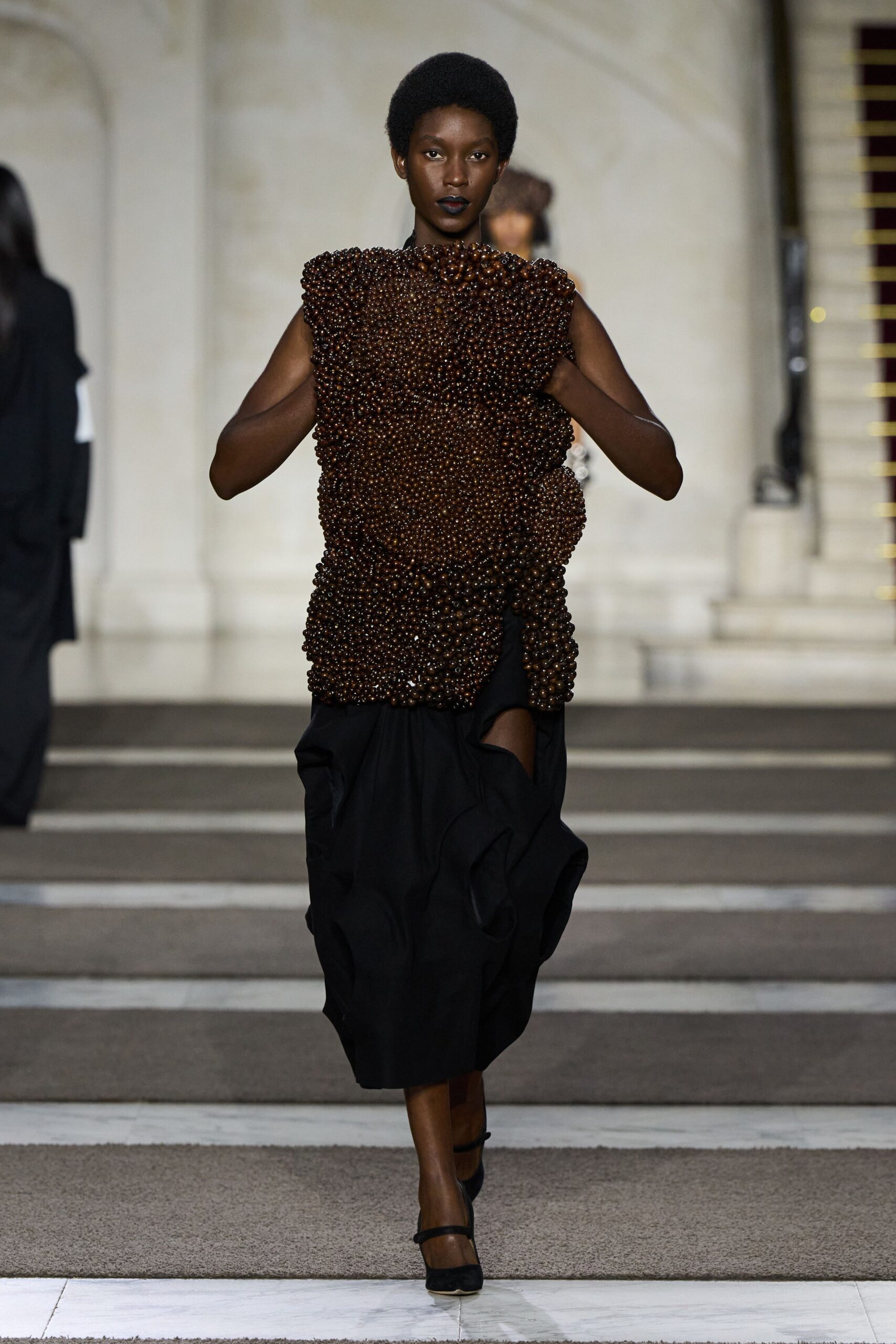 brown silk sleeveless fitted layered textured top