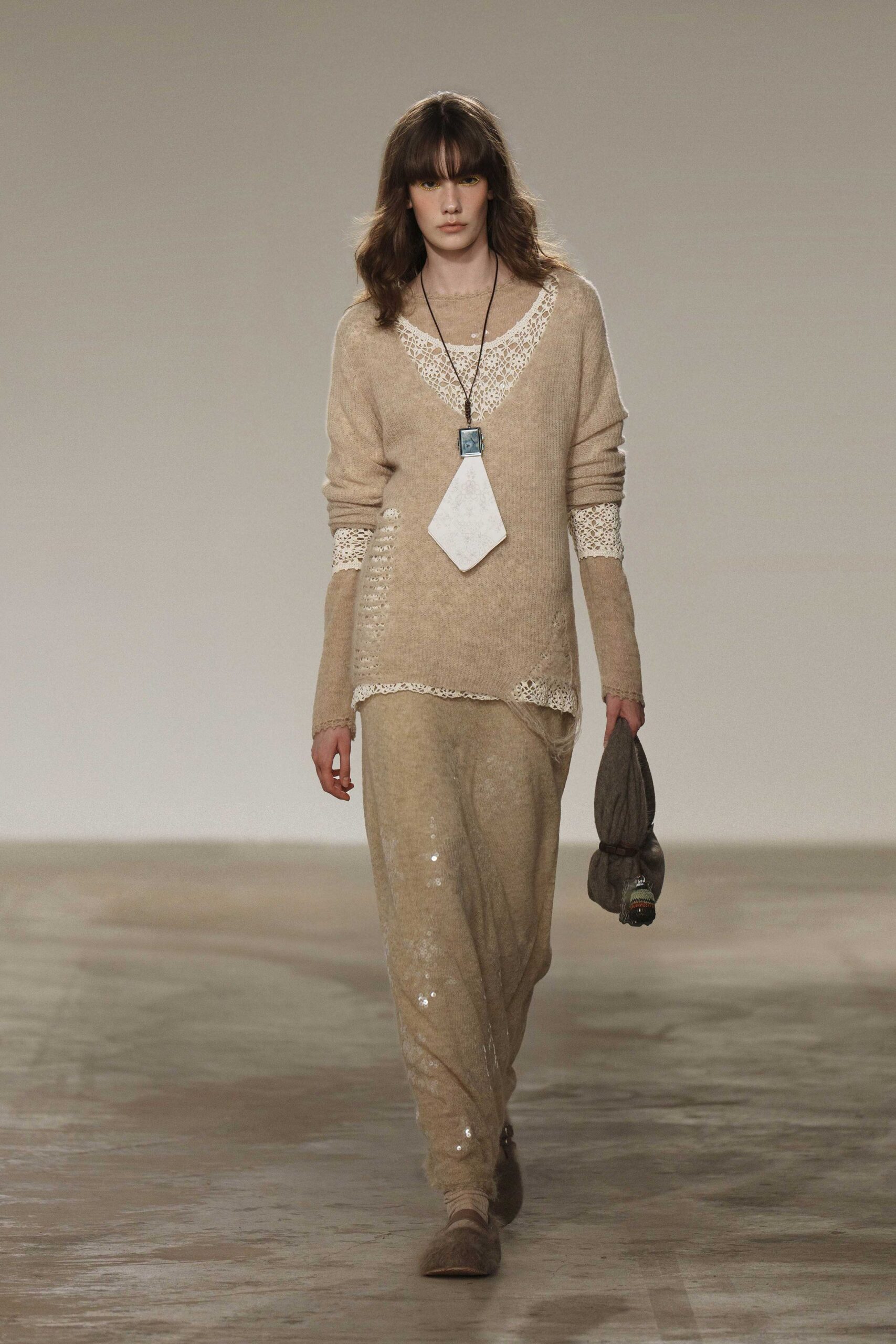 beige silk fitted pleated sequined shiny maxi skirt