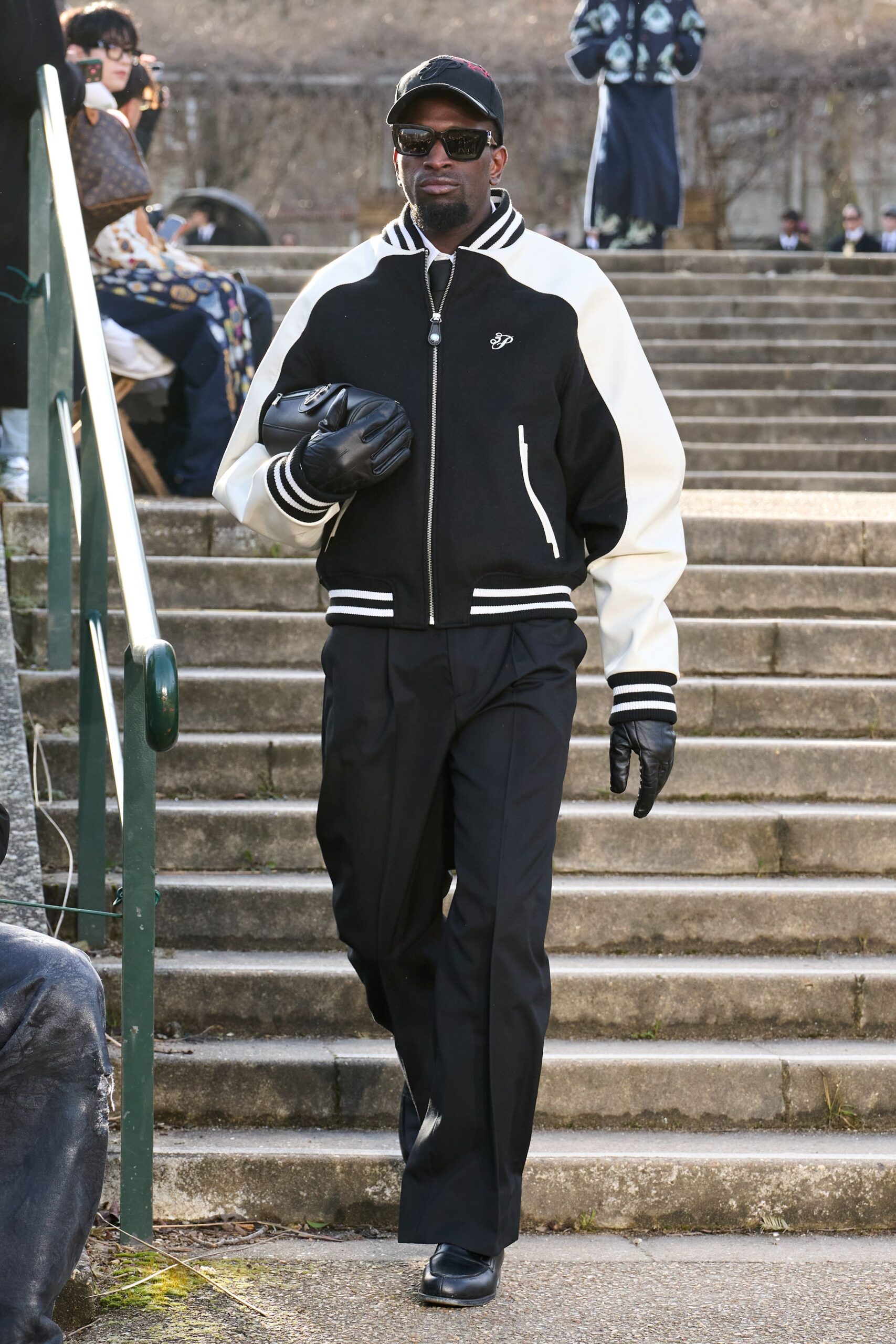 black and white fitted jacket