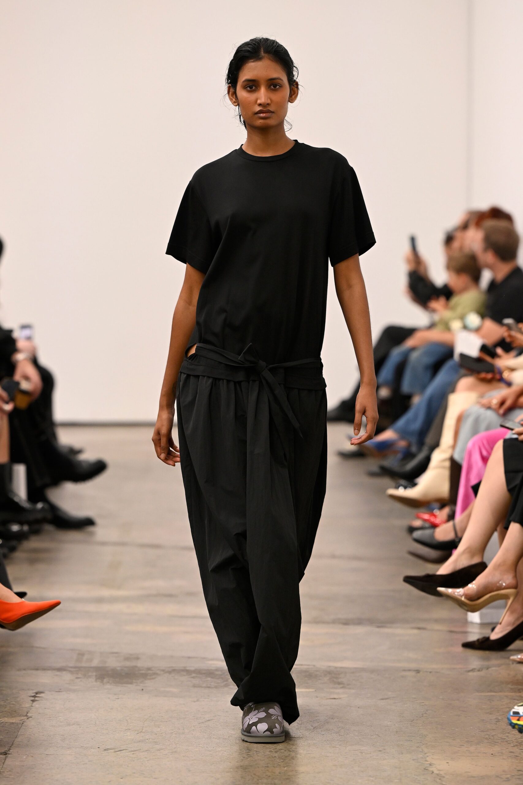 black relaxed top and pants
