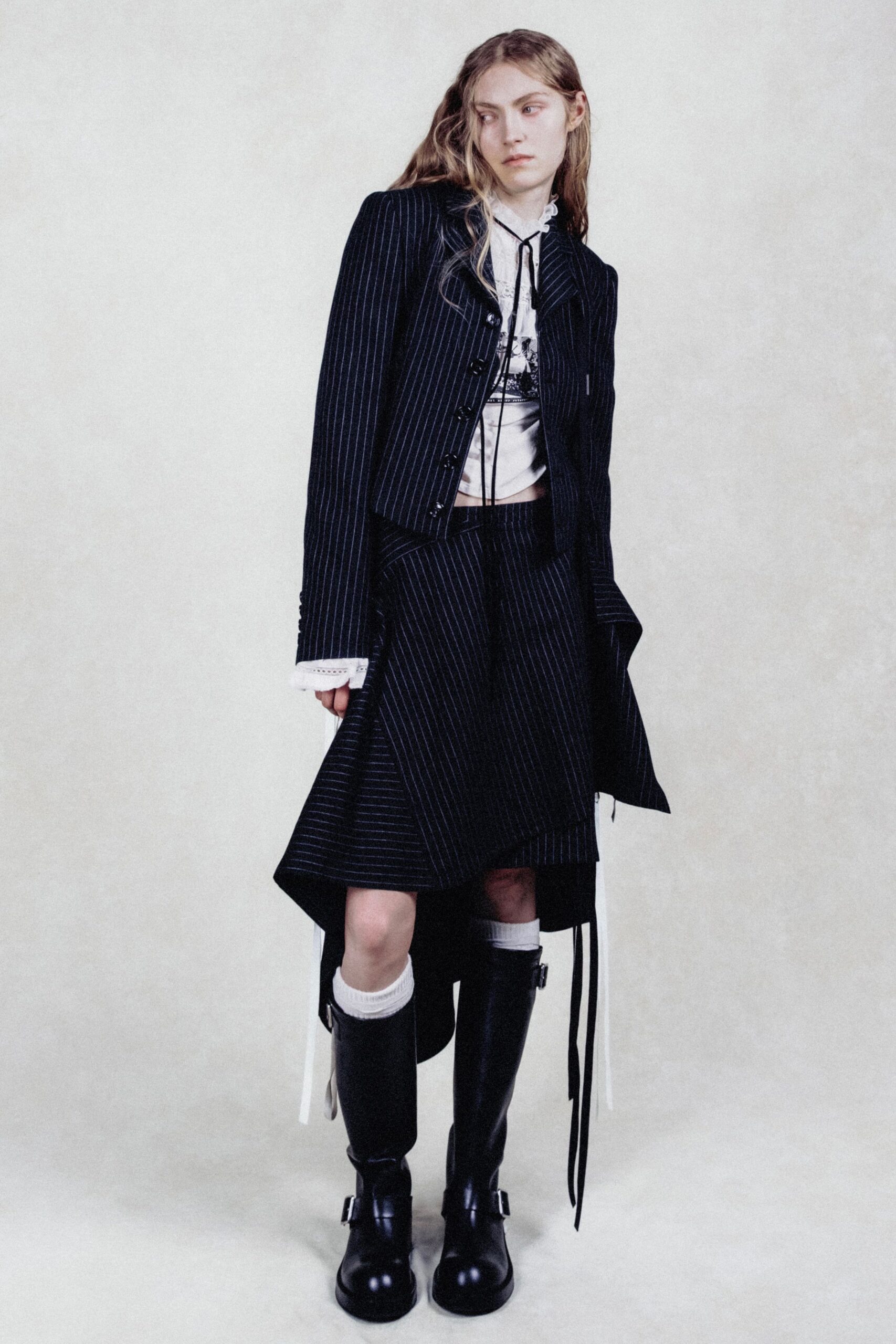 black leather boots